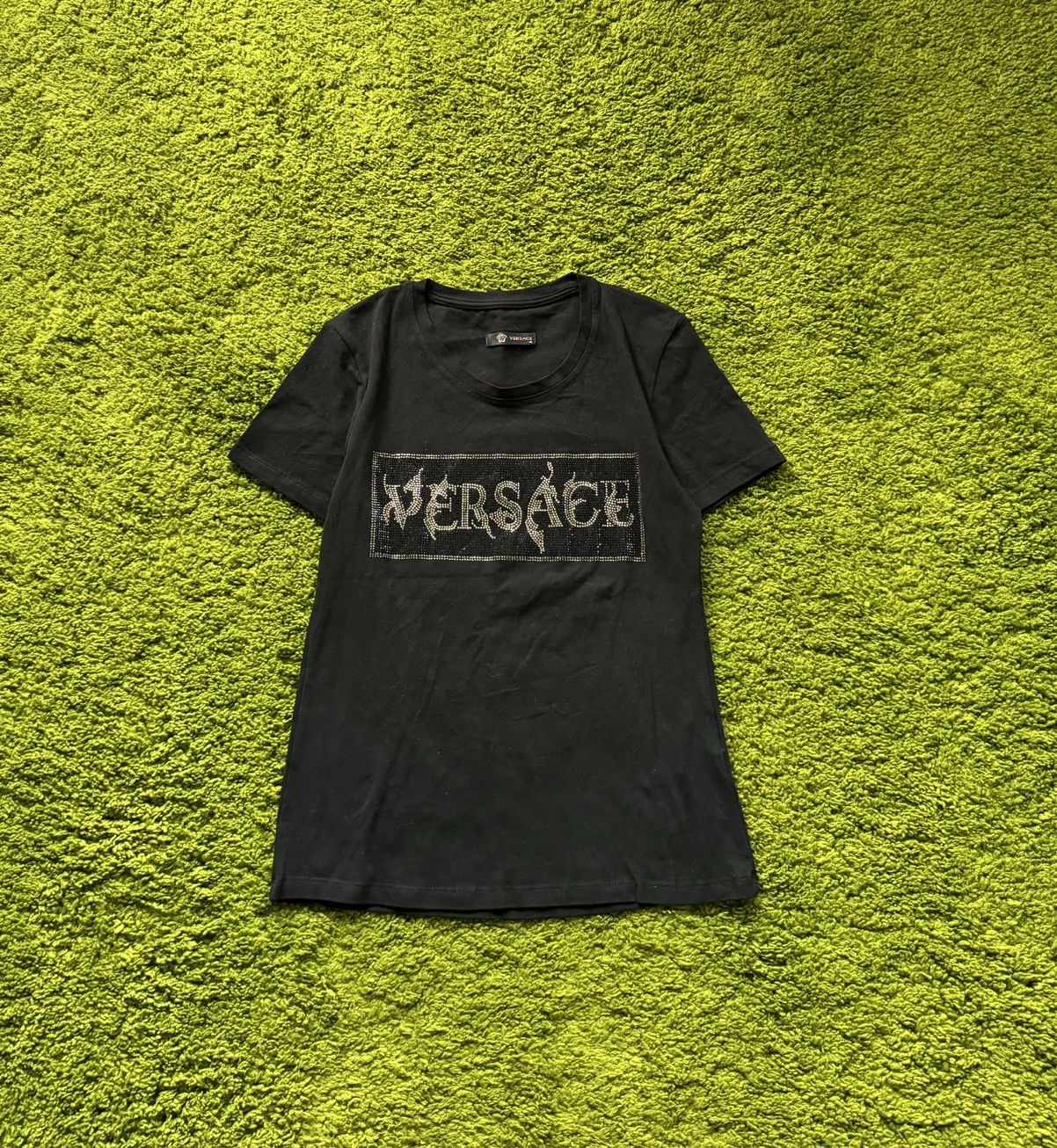 Designer × Versace × Versace Jeans Couture Versace rhinestones logo t-shirt Size XL / US 12-14 / IT 48-50 - 1 Thumbnail