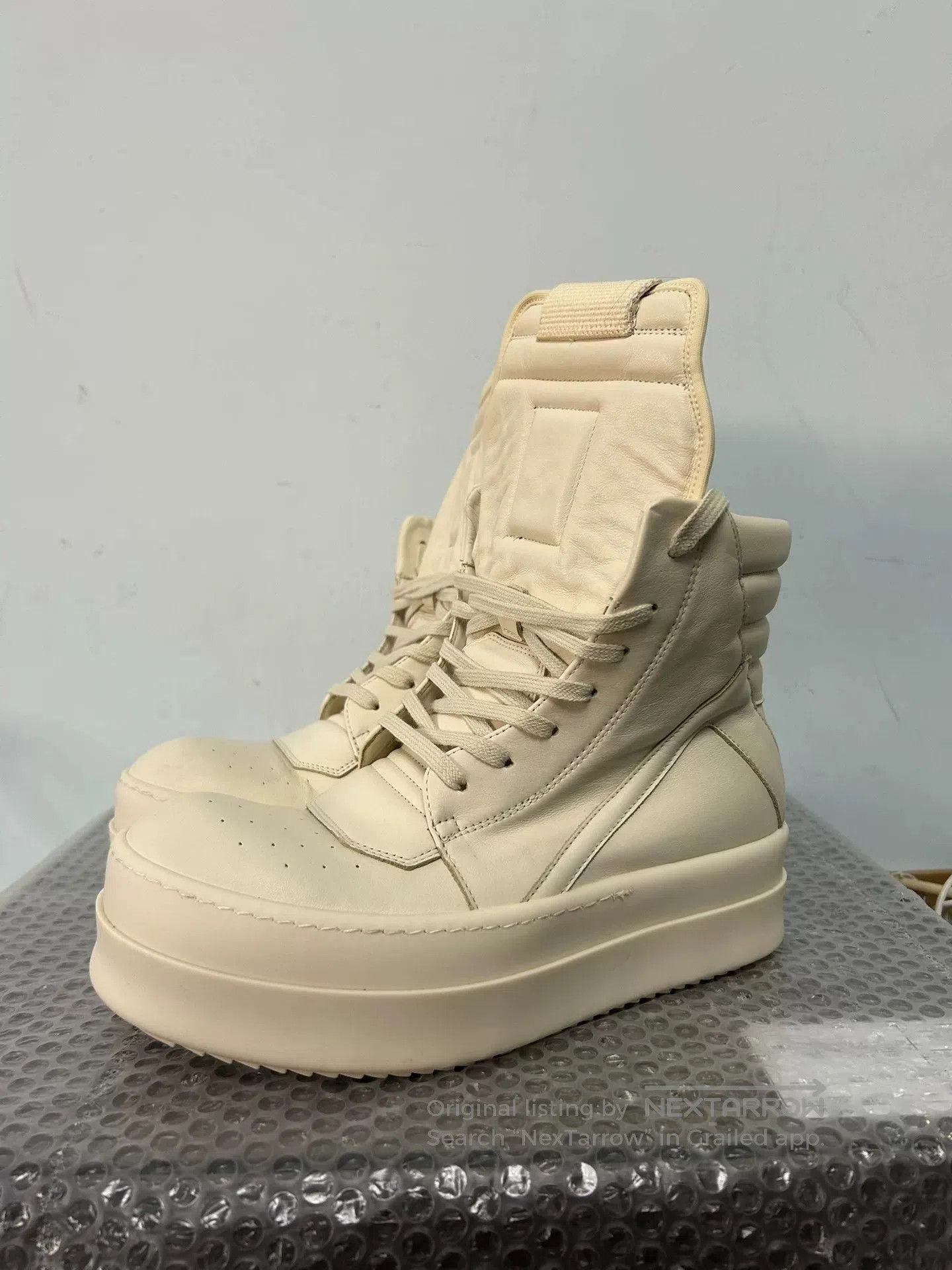Rick Owens Rick Owens White Thick Low Triangle Sneakers. Size US 6 / EU 39 - 2 Thumbnail