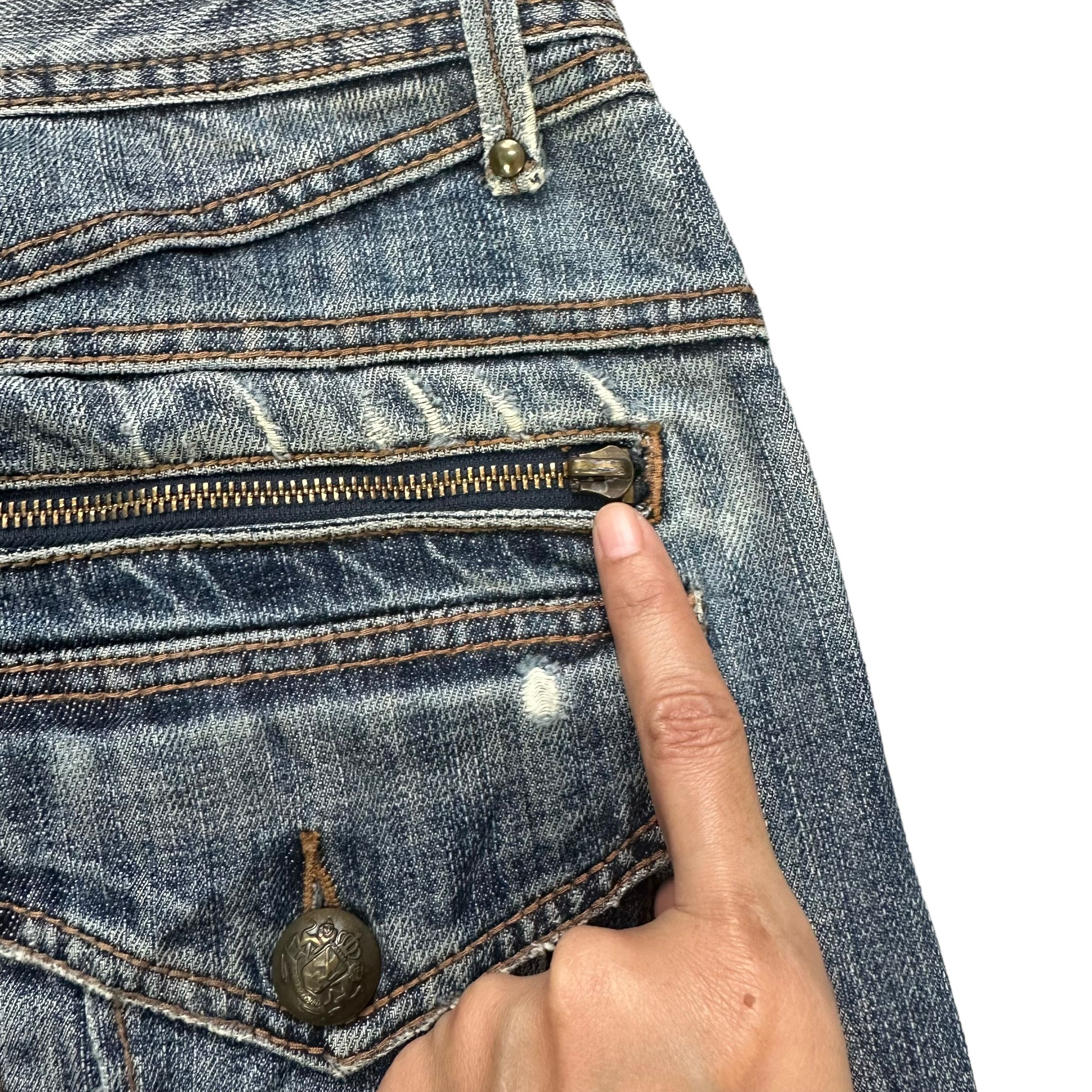 Japanese Brand RATTLE TRAP PAINT SPLATTERS DISTRESS DENIM PANT #8892-035 Size US 31 - 13 Thumbnail
