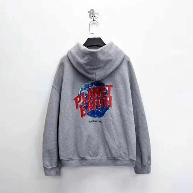 Balenciaga Balenciaga 25 Earth Distressed Mini Logo Zip Hoodie Size US L / EU 52-54 / 3 - 2 Thumbnail