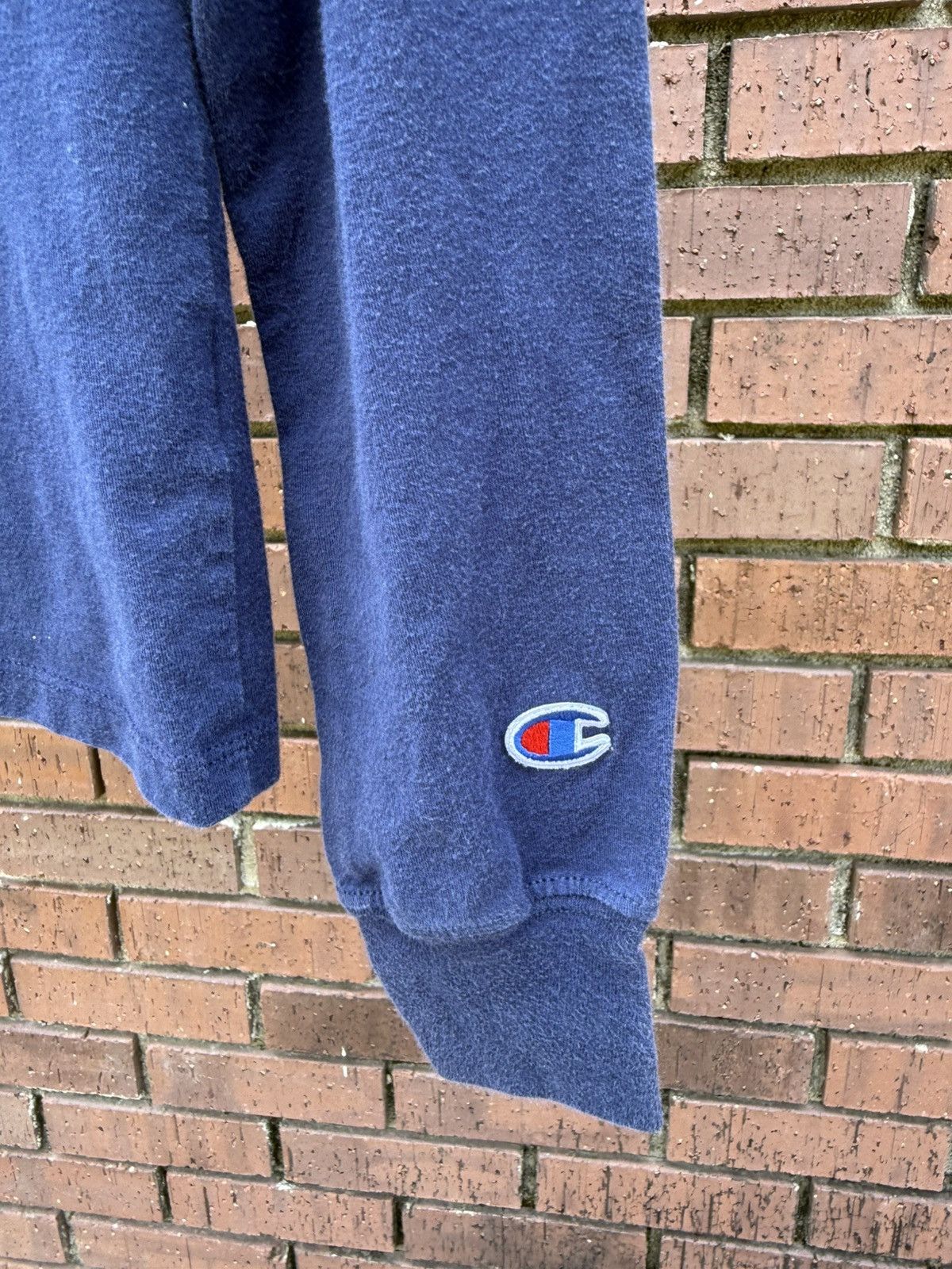 Champion Champion Classic Basic Long Sleeve T-shirt Navy Crew Neck Size S / US 4 / IT 40 - 3 Thumbnail