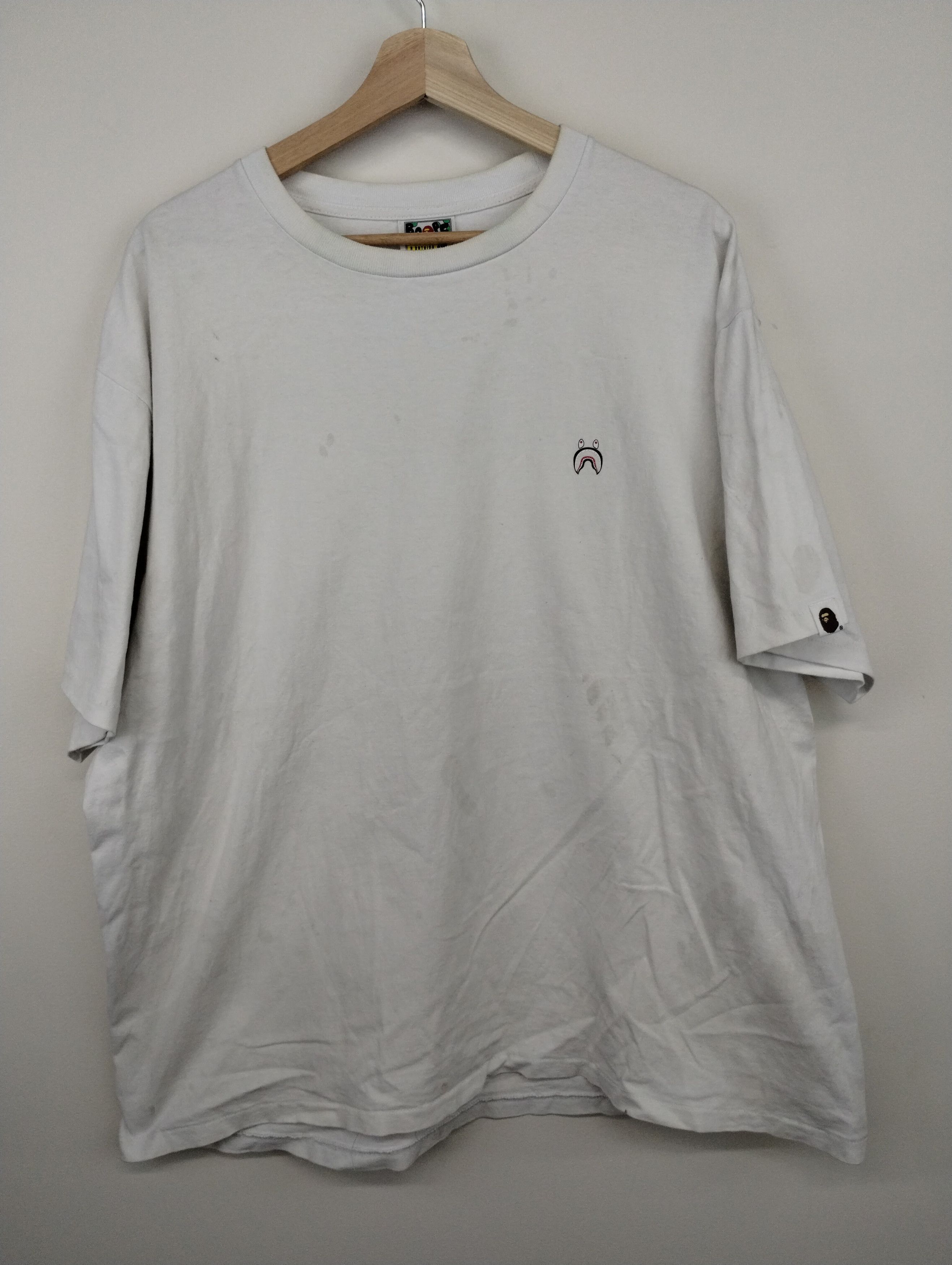 image of Bape Mini Shark Logo in White, Men's (Size 2XL)