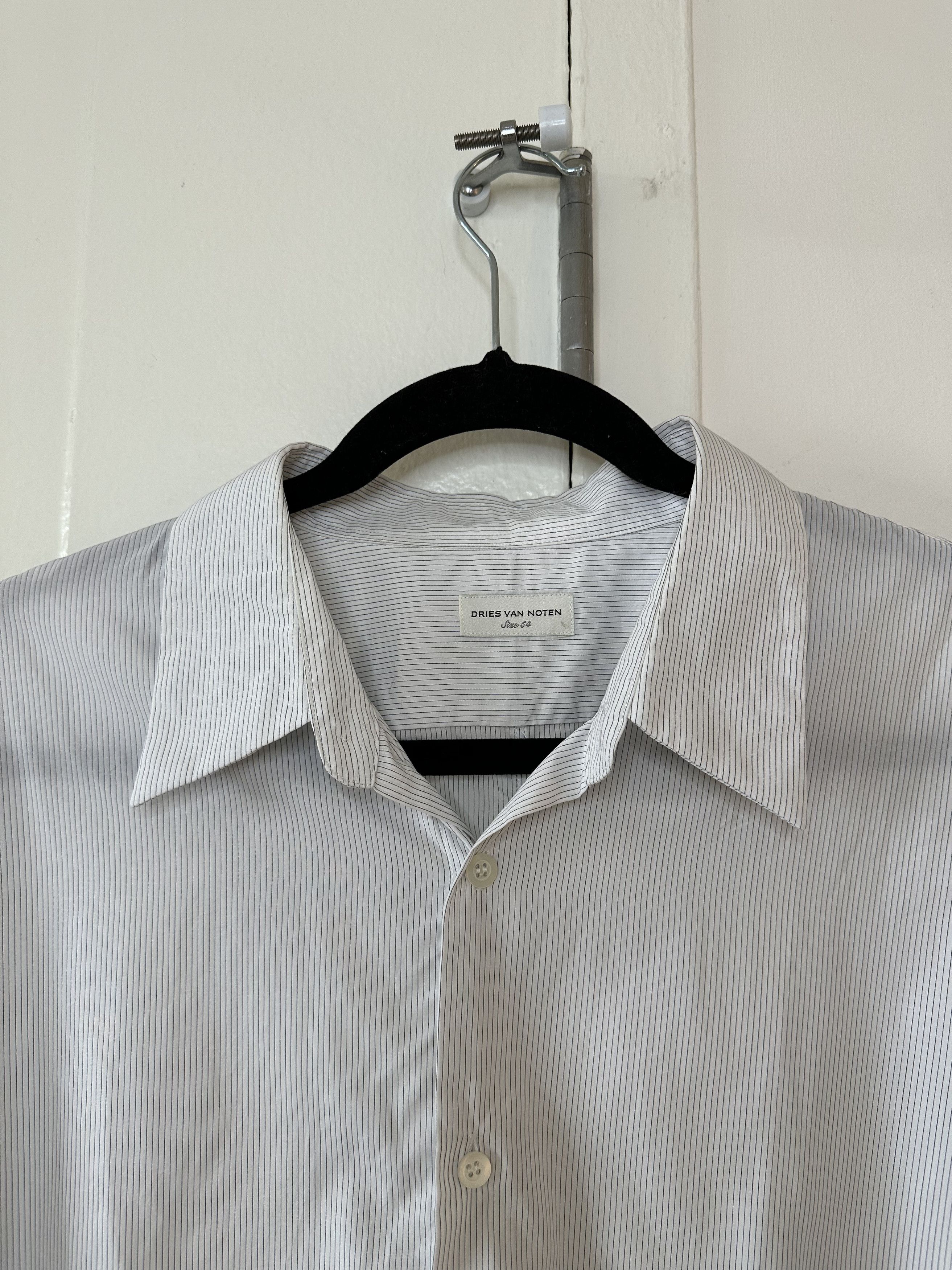Dries Van Noten Dries Van Noten Pinstriped Button Up Shirt Size US XL / EU 56 / 4 - 2 Thumbnail