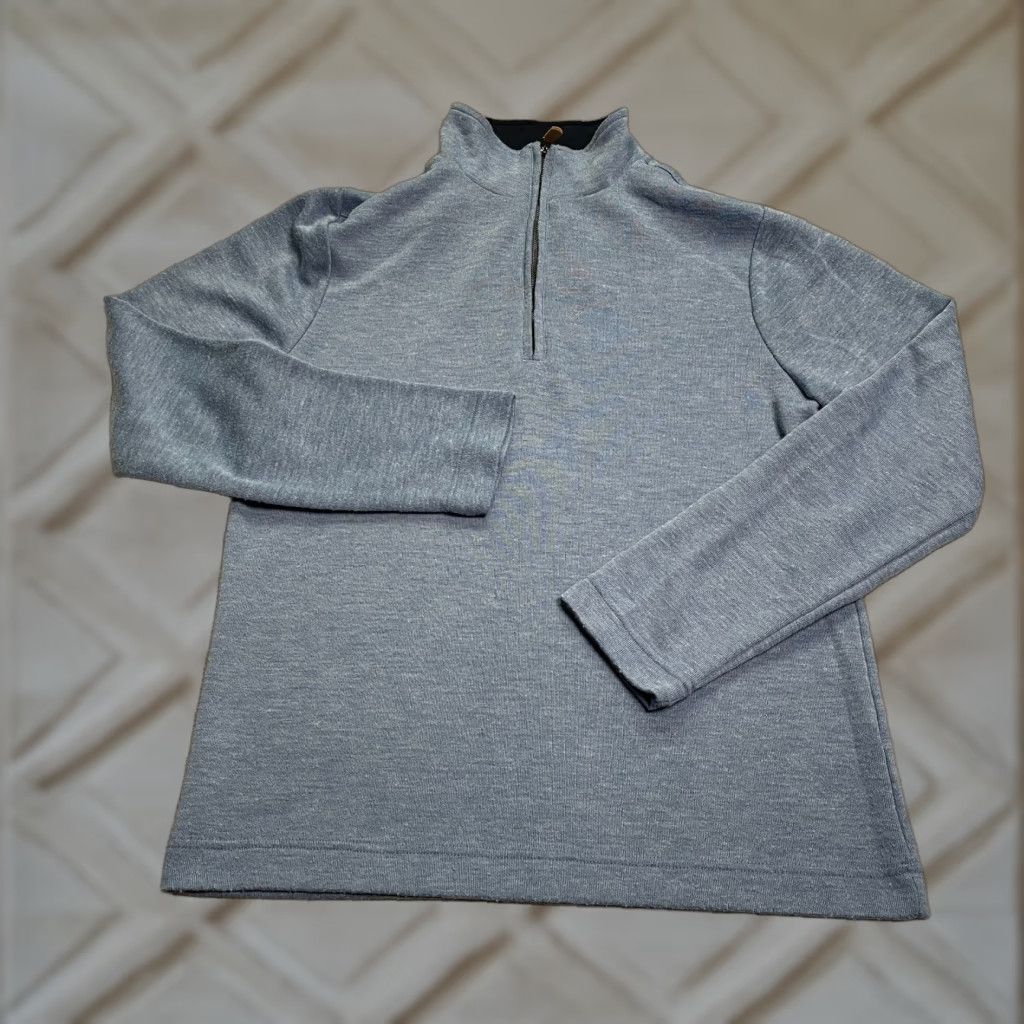 Banana Republic Banana Republic 1/4 Zip Sweatshirt Mens Medium Blue Mock Neck Casual Pullover Shirt Size US M / EU 48-50 / 2 - 1 Thumbnail