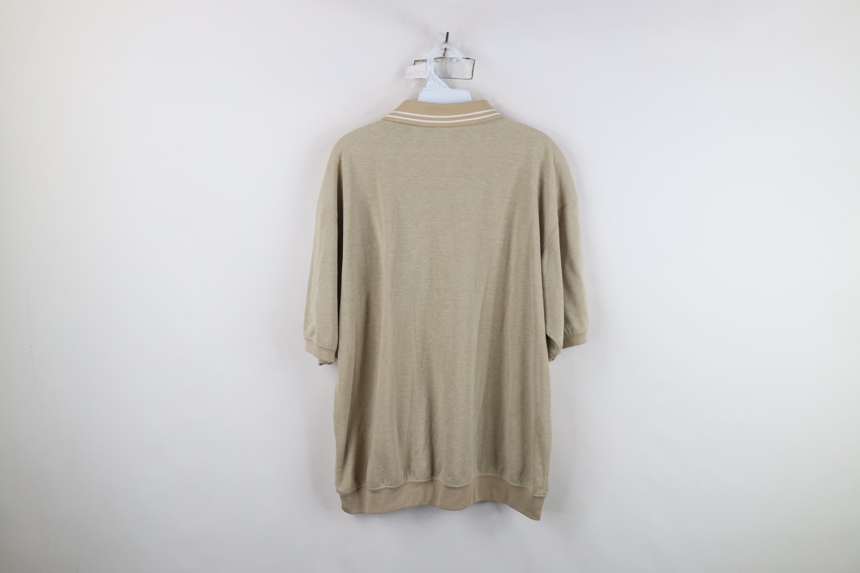 Vintage Vintage 90s Streetwear Cotton Pullover Polo Shirt Beige Size US L / EU 52-54 / 3 - 12 Thumbnail