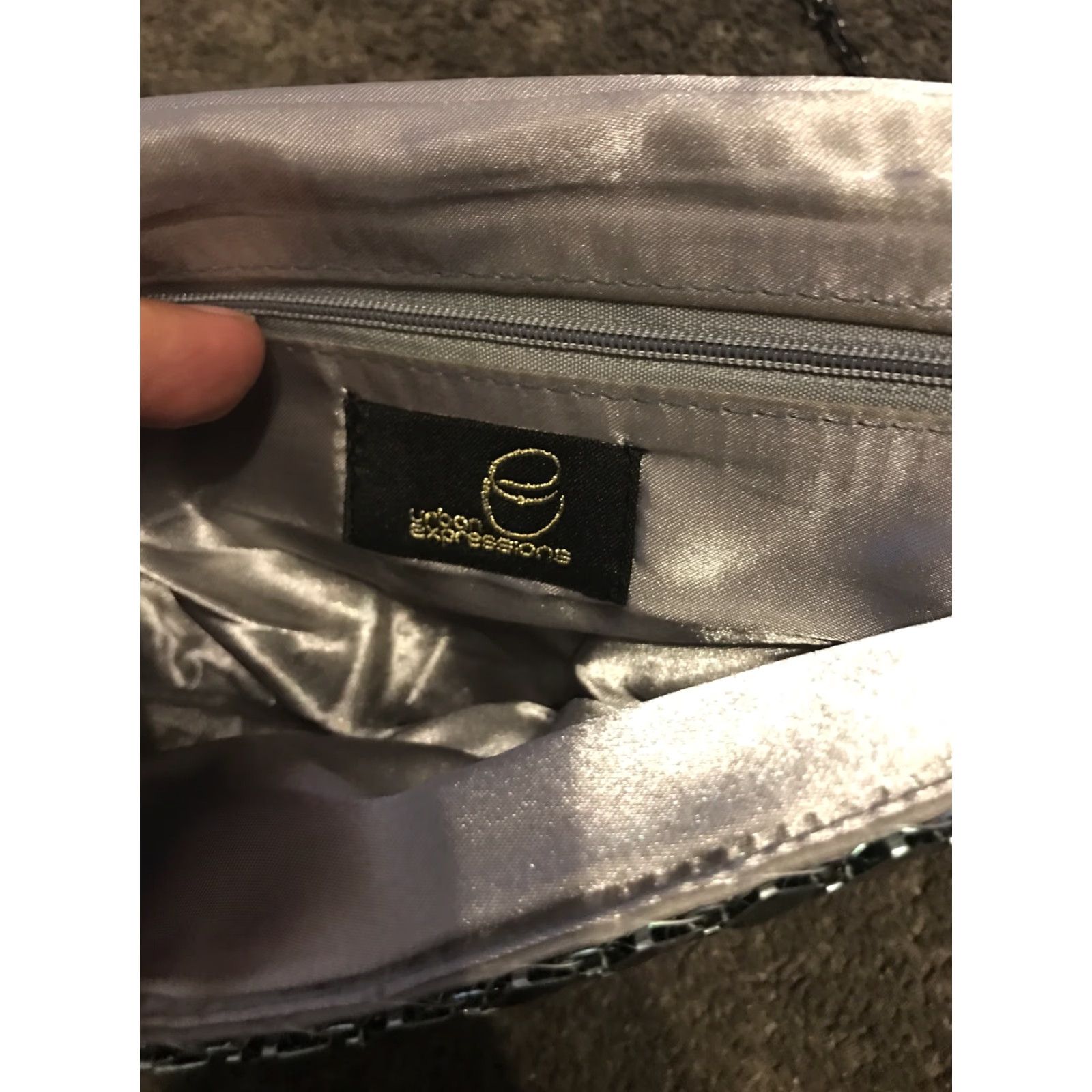Vintage Urban Expressions Pewter Clutch Metallic Bag Women’s Size ONE SIZE - 3 Thumbnail