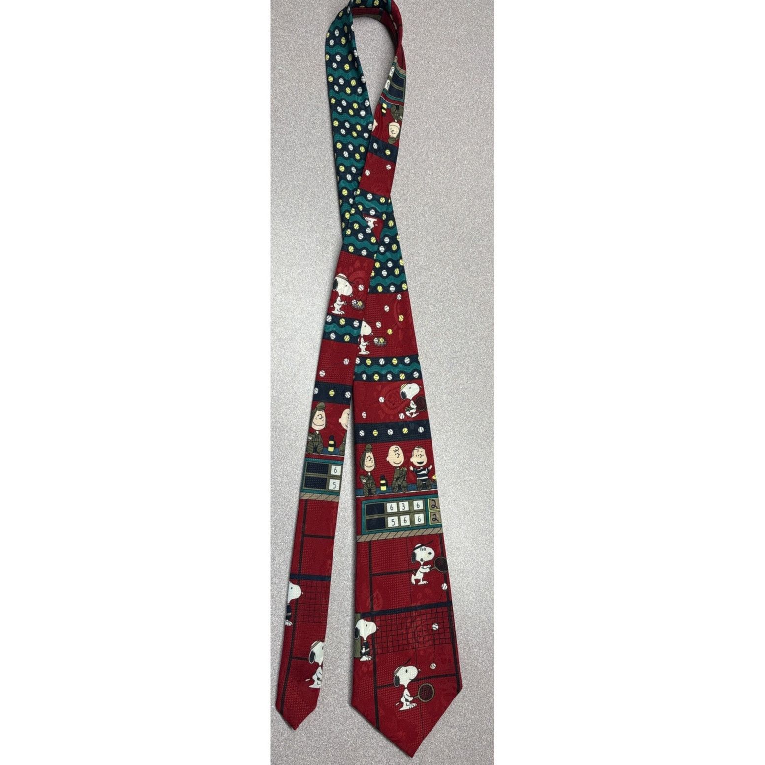 Other Snoopy and the Gang Red Tennis Tie Size ONE SIZE - 7 Thumbnail