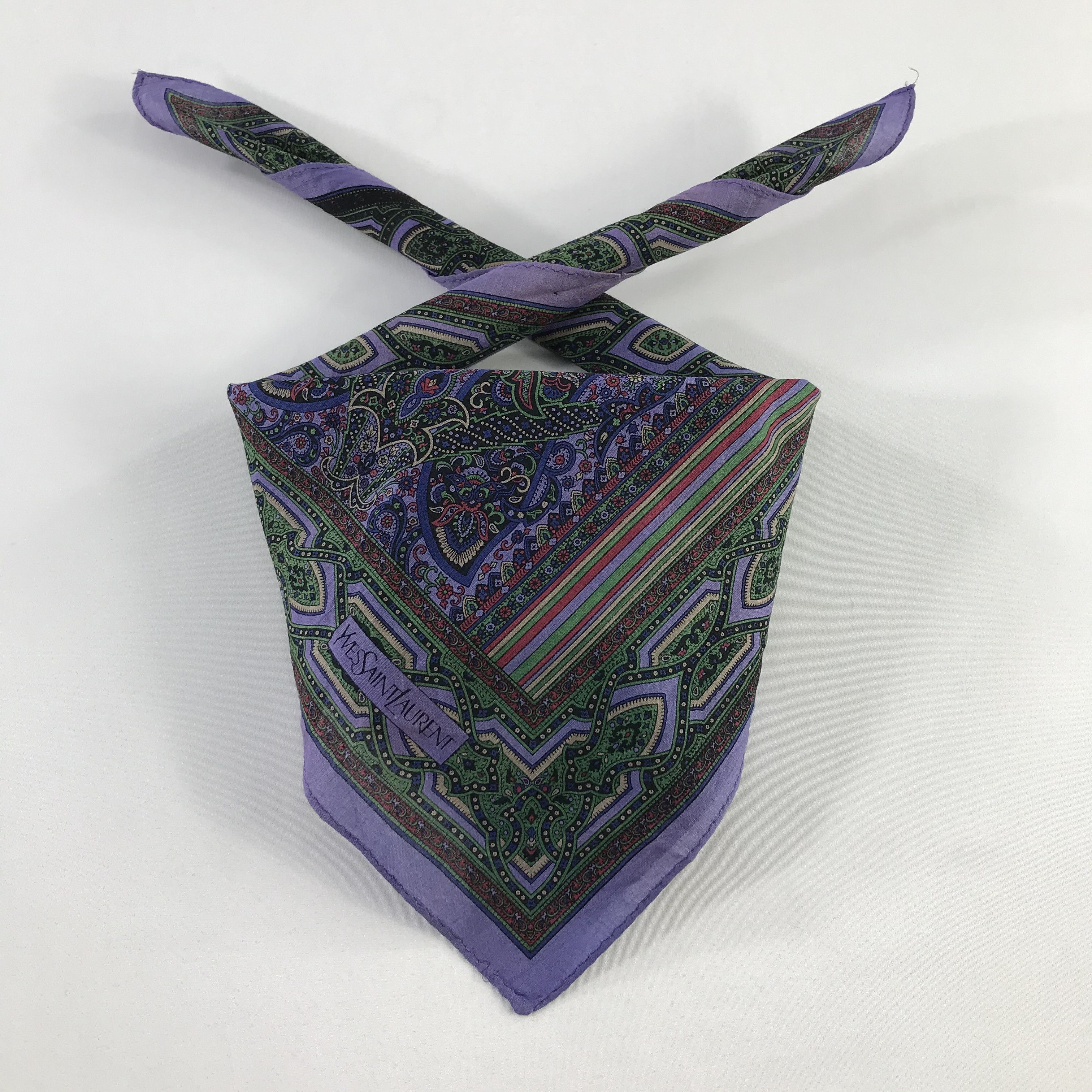Vintage × Yves Saint Laurent Yves Saint Laurent Bandana / Handkerchief /Neckerchief -S943 Size ONE SIZE - 3 Thumbnail