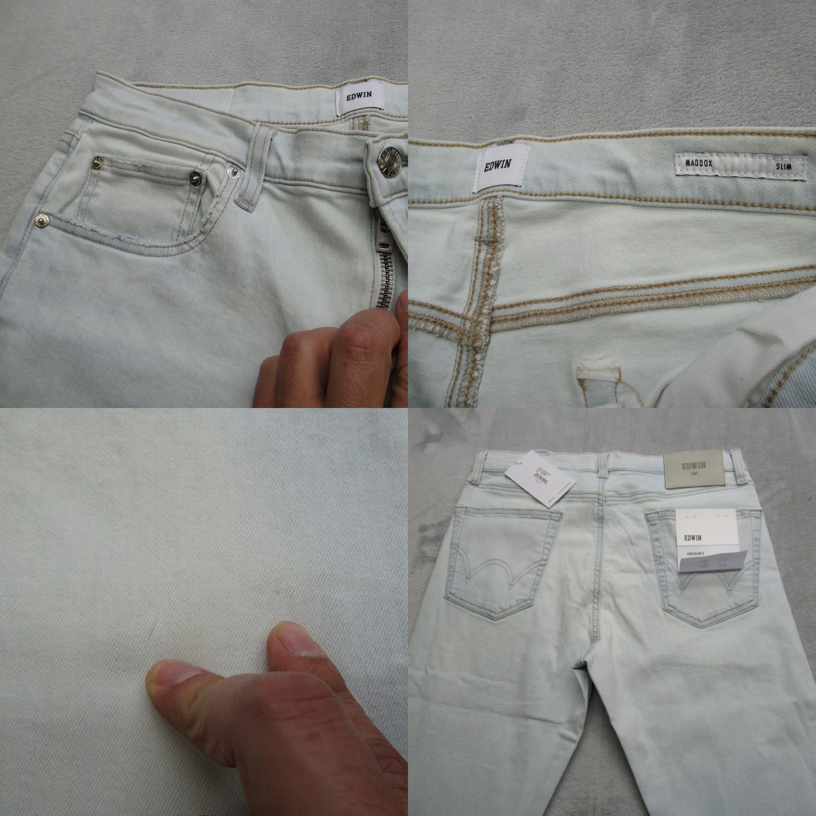 Edwin Edwin Jeans Mens 29 x 32 Slim Light Denim Endurance Moisture Wicking 58 NWD Size US 29 - 8 Thumbnail