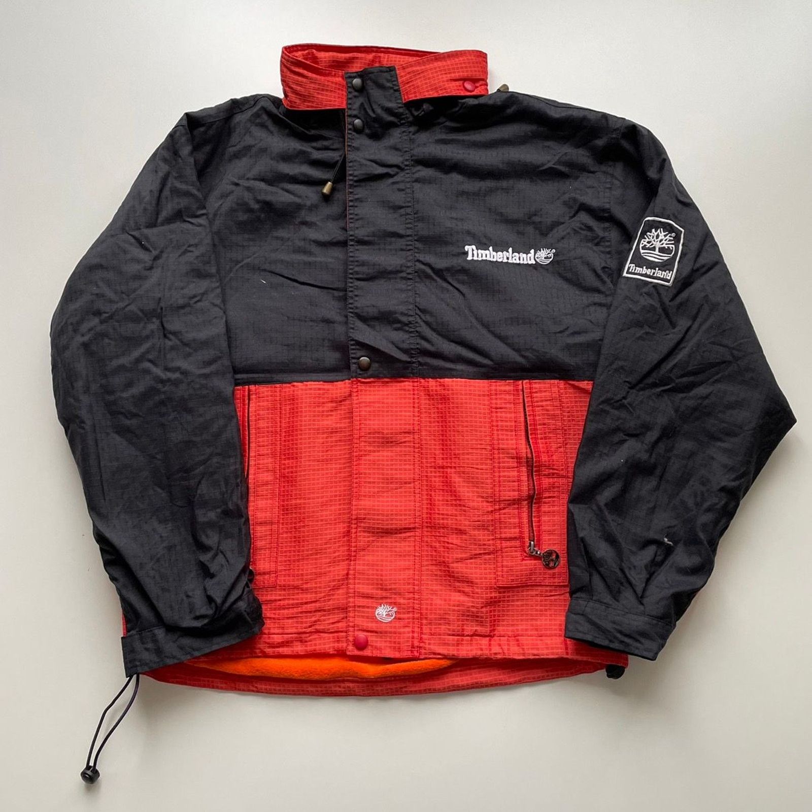 Timberland Vintage 90s Timberland Softshell Fleece Lined Jacket Orange Size US M / EU 48-50 / 2 - 1 Thumbnail