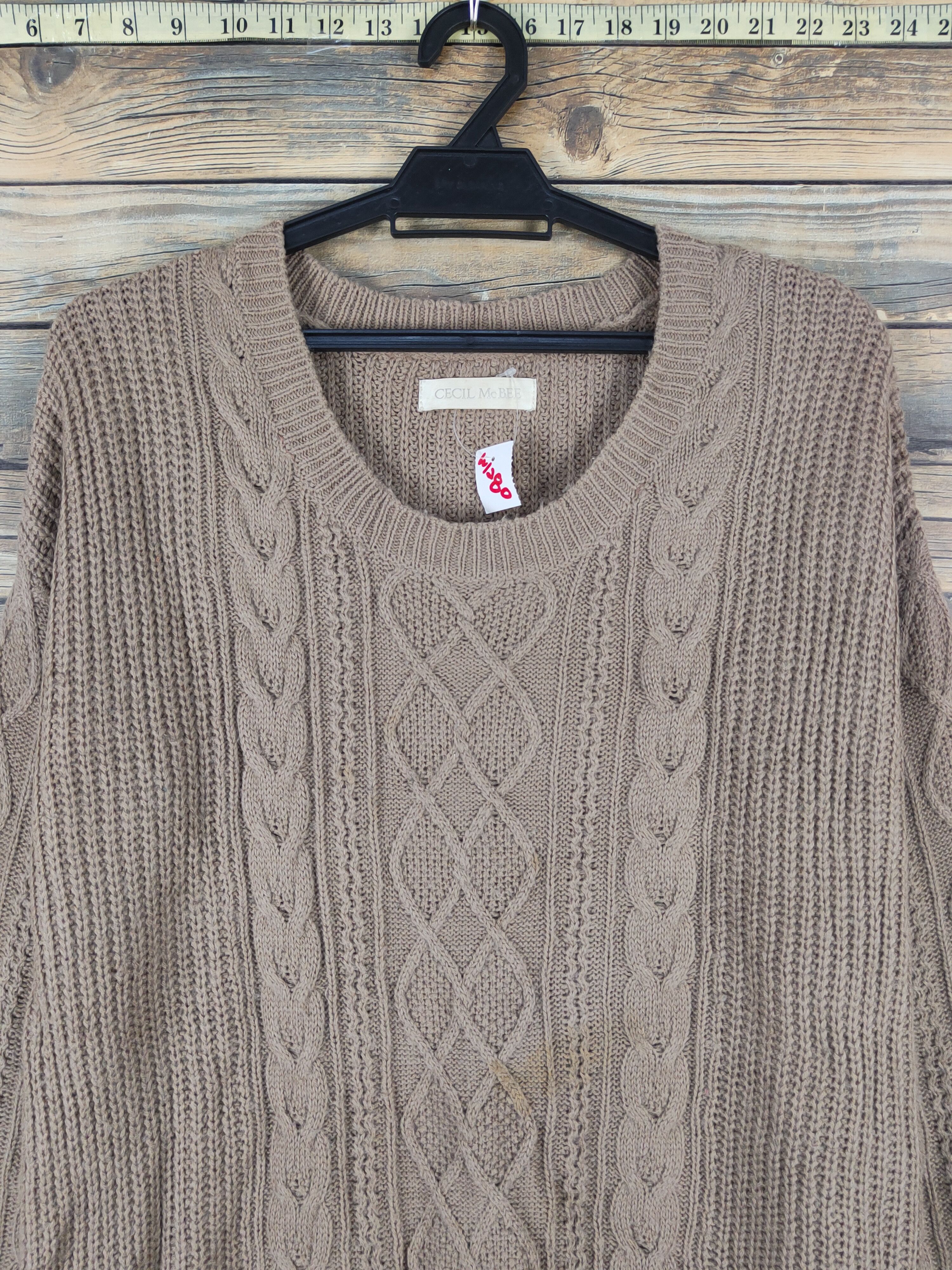 Aran Isles Knitwear × Japanese Brand × Vintage Cecil McBee Brown Knitwear Sweatshirts #W1280 Size M / US 6-8 / IT 42-44 - 2 Thumbnail