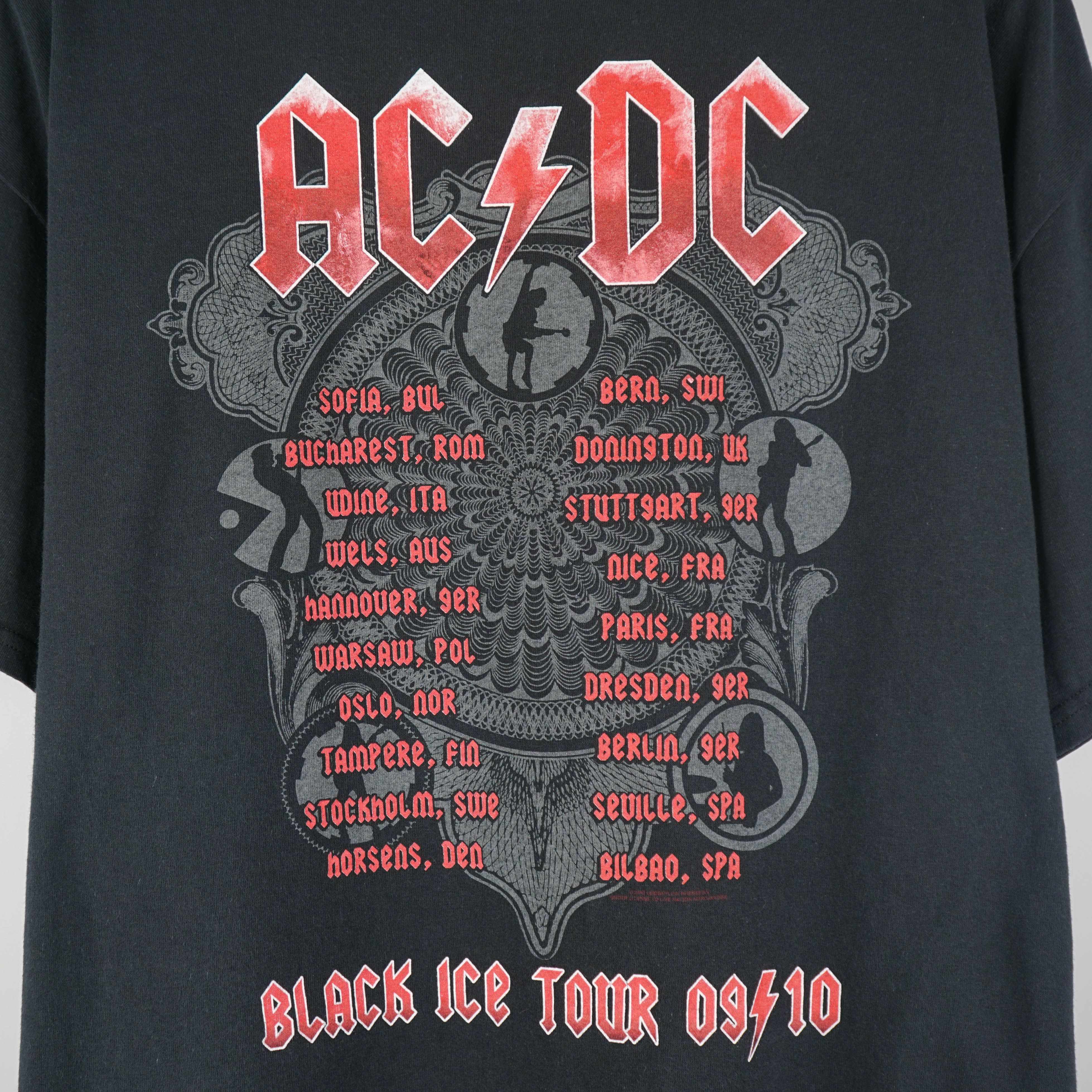 Band Tees × Vintage Vintage 2010 ACDC Tour T-Shirt Black Ice Size US XL / EU 56 / 4 - 6 Thumbnail