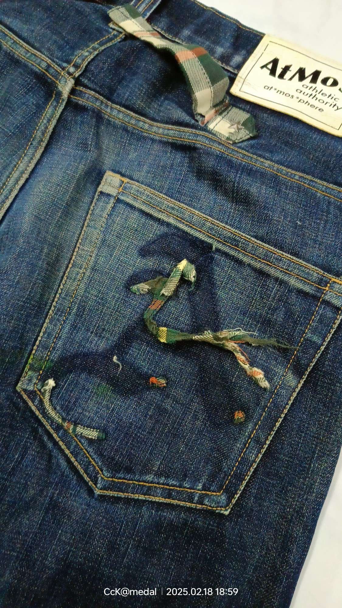 Japanese Brand × atmos Atos at*mos*phere distressed denim Size US 35 - 7 Thumbnail