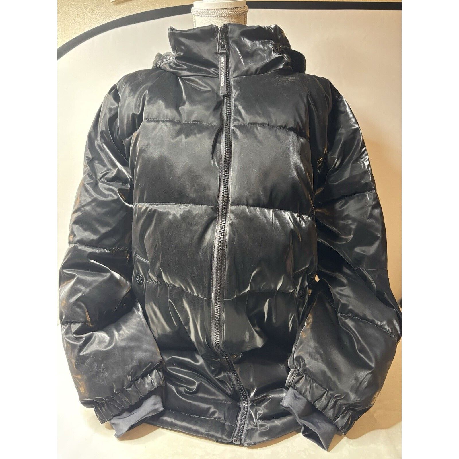 & Other Stories Arctic Expedition Liquid Shine Puffer Coat w/ Stand Collar Size XL / US 12-14 / IT 48-50 - 1 Thumbnail