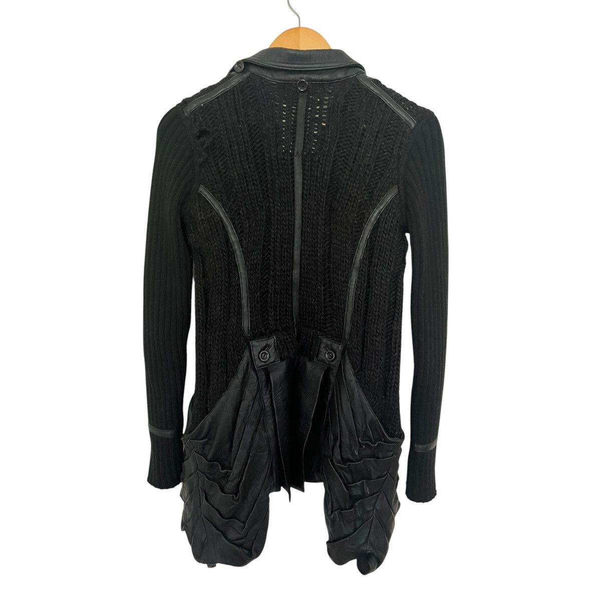 Japanese Brand × Vintage Henry duarte hybrid knit leather jacket Size S / US 4 / IT 40 - 3 Thumbnail
