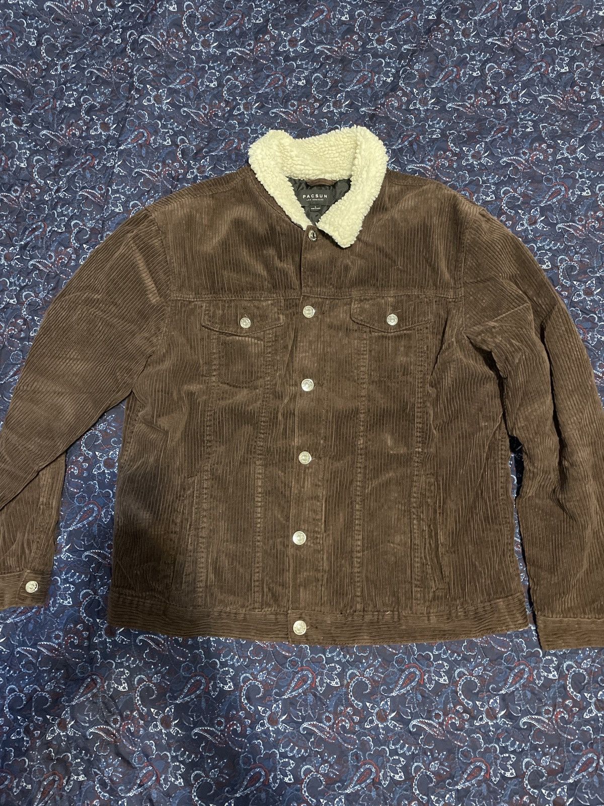 Pacsun Pacsun Corduroy Sherpa Lined Collar Jacket Size US L / EU 52-54 / 3 - 1 Thumbnail
