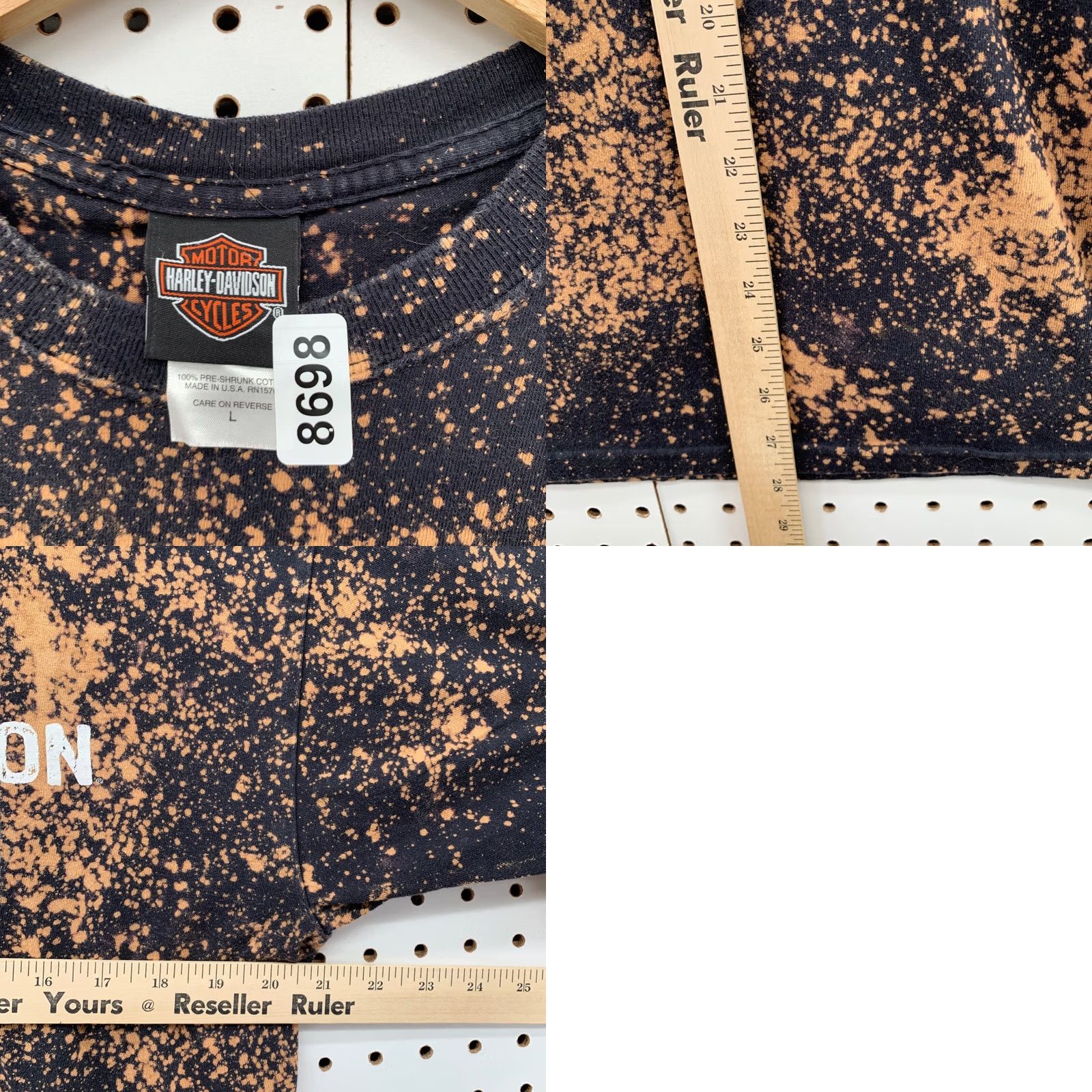 Harley Davidson VINTAGE Harley Davidson Shirt Large Black Acid Wash Montana Motorcycle 21x28 Mens Size US L / EU 52-54 / 3 - 8 Thumbnail