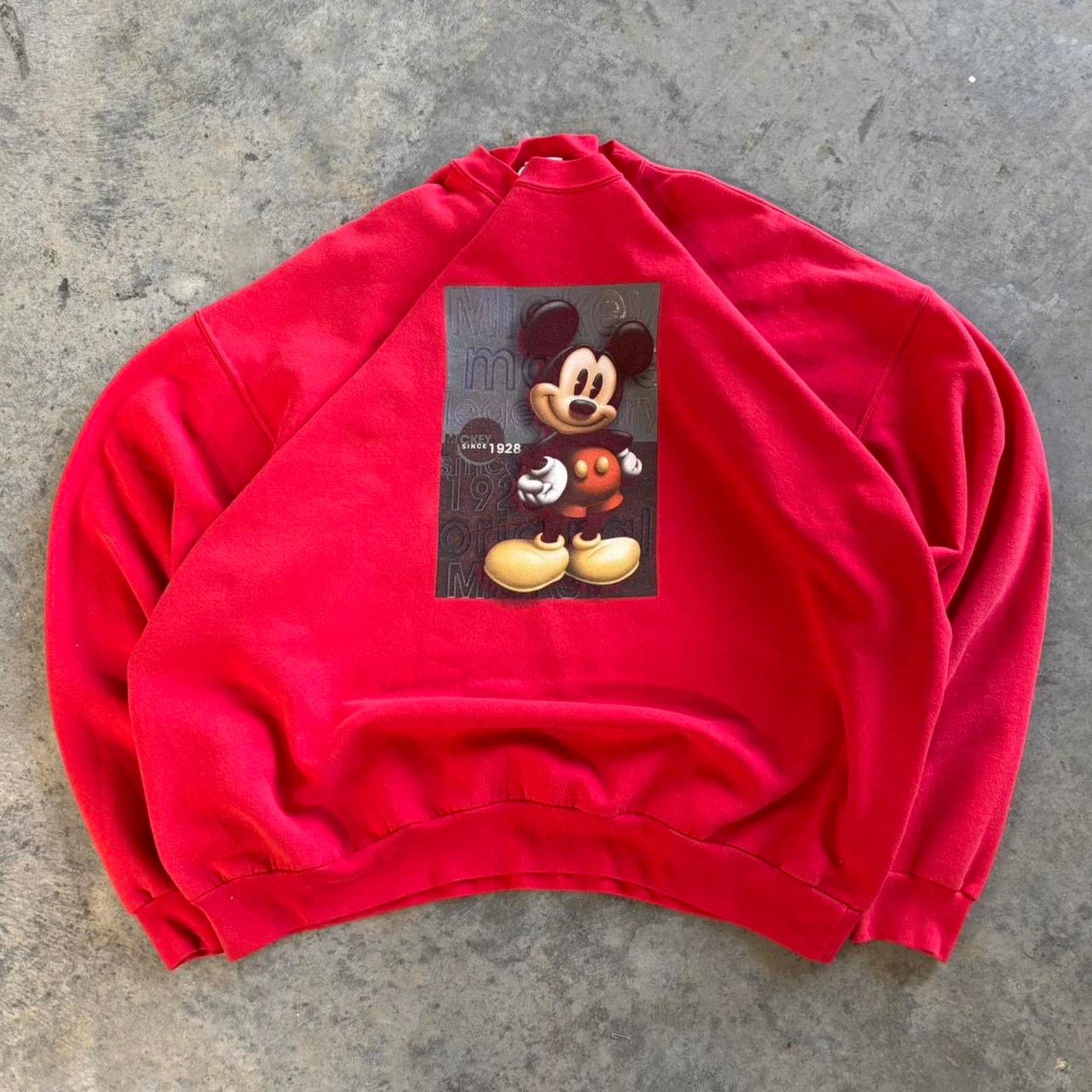 Disney × Russell Athletic × Vintage 90s Mickey Mouse Disney Crewneck Sweatshirt Size US XL / EU 56 / 4 - 1 Thumbnail