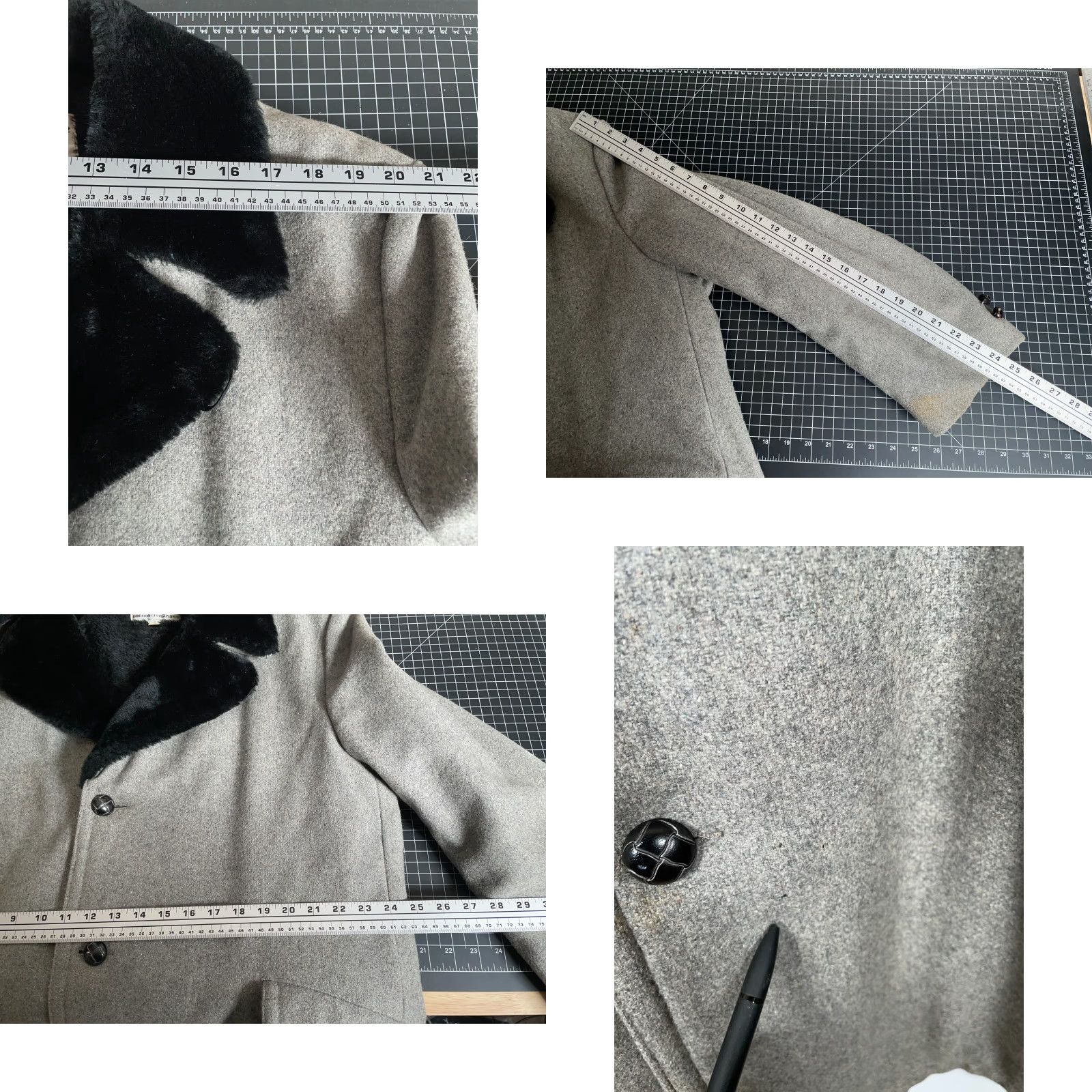 Vintage VINTAGE Field & Stream Coat Wool Gray Faux Fur Collar 70s Men 44 Regular Mid-Length Trench Coat Mens Size US S / EU 44-46 / 1 - 8 Thumbnail