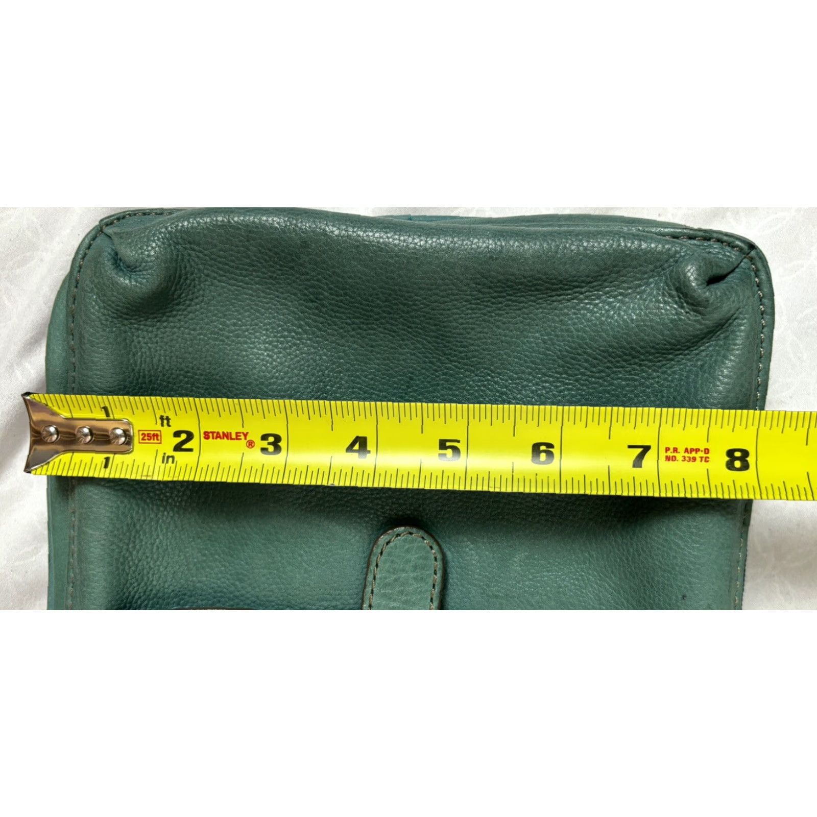 Fossil VINTAGE Fossil Green Leather Crossbody Purse Small Zip Around Womens Size ONE SIZE - 7 Thumbnail