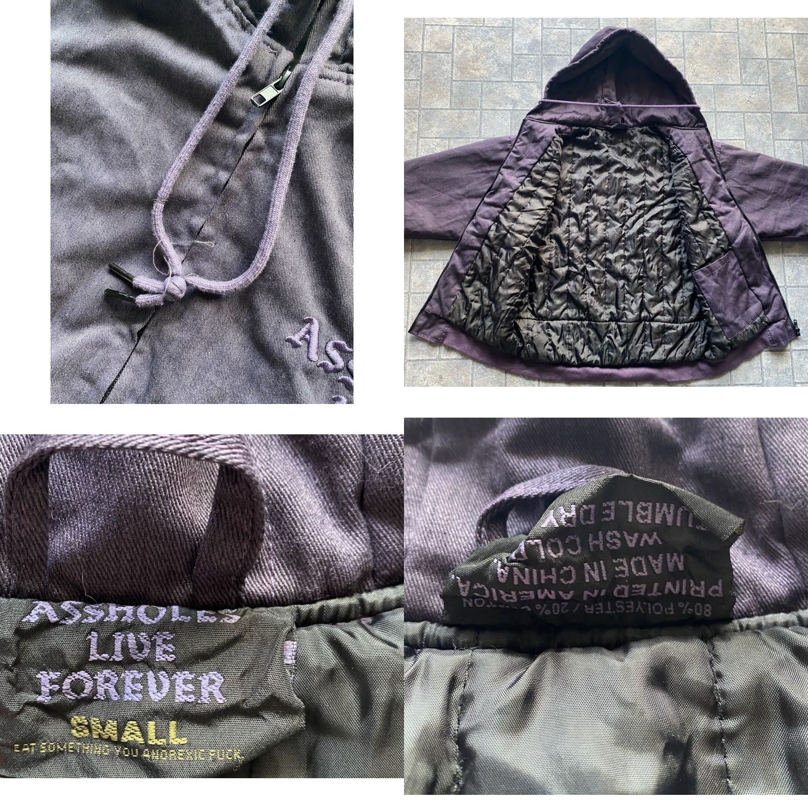 Olive VINTAGE A**holes Live Forever Jacket Coat Hooded Men S Small Polyester See Photos Jacket Mens Small Hooded Size US S / EU 44-46 / 1 - 9 Thumbnail