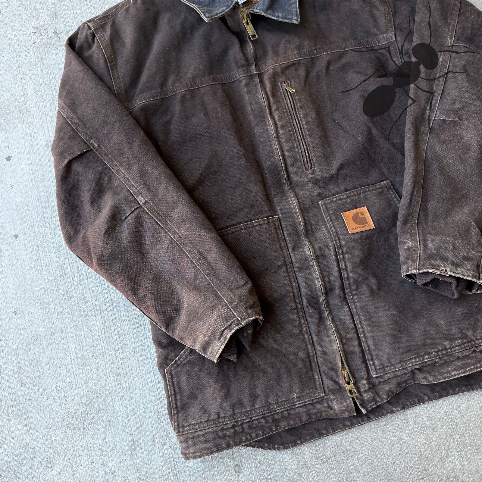 Carhartt × Vintage Carhartt C61 DKB brown coat work wear jacket Size US M / EU 48-50 / 2 - 2 Thumbnail