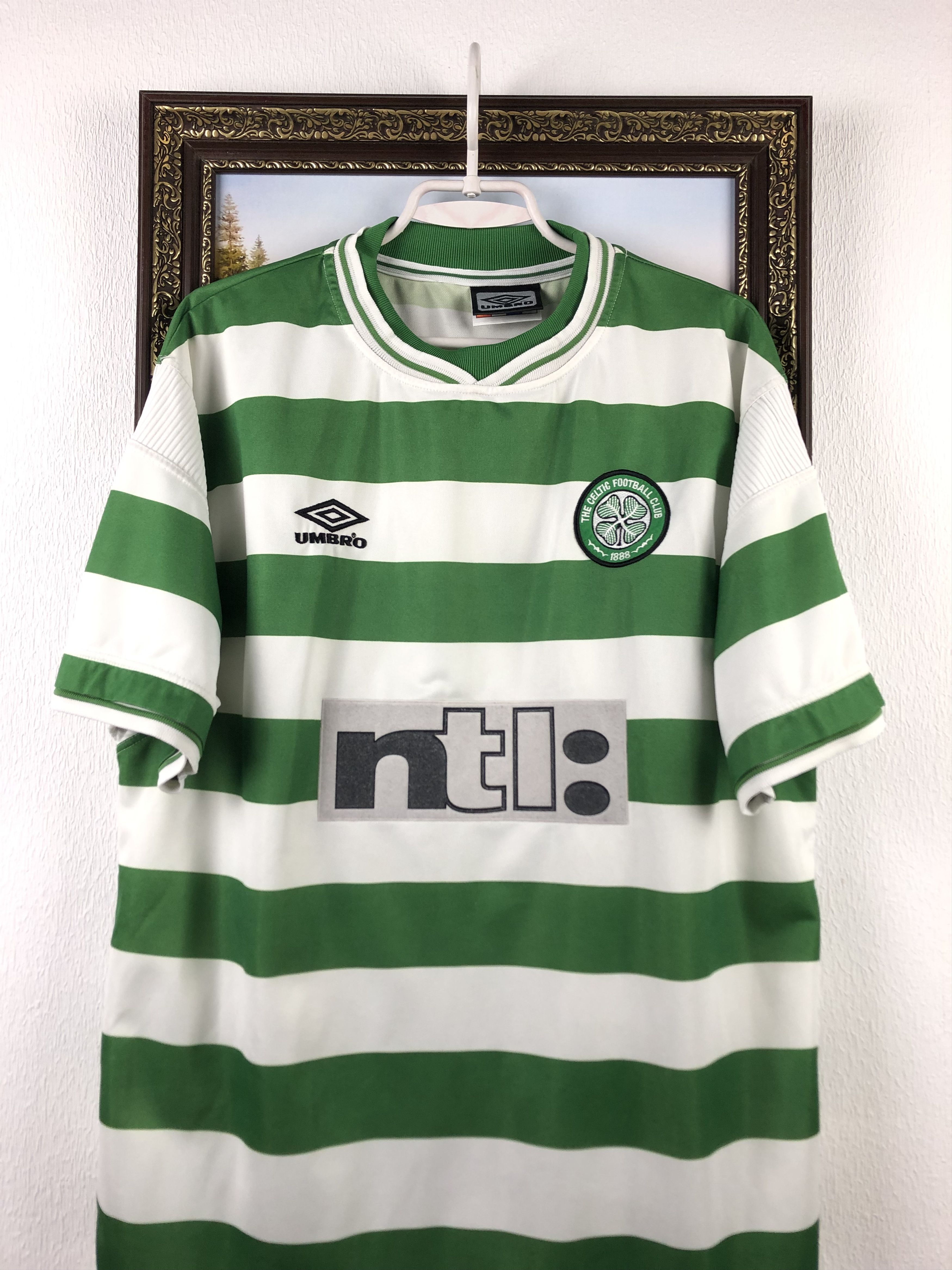 Vintage Celtic Home football shirt 2001 Soccer Umbro Jersey Trikot Size US XL / EU 56 / 4 - 2 Thumbnail