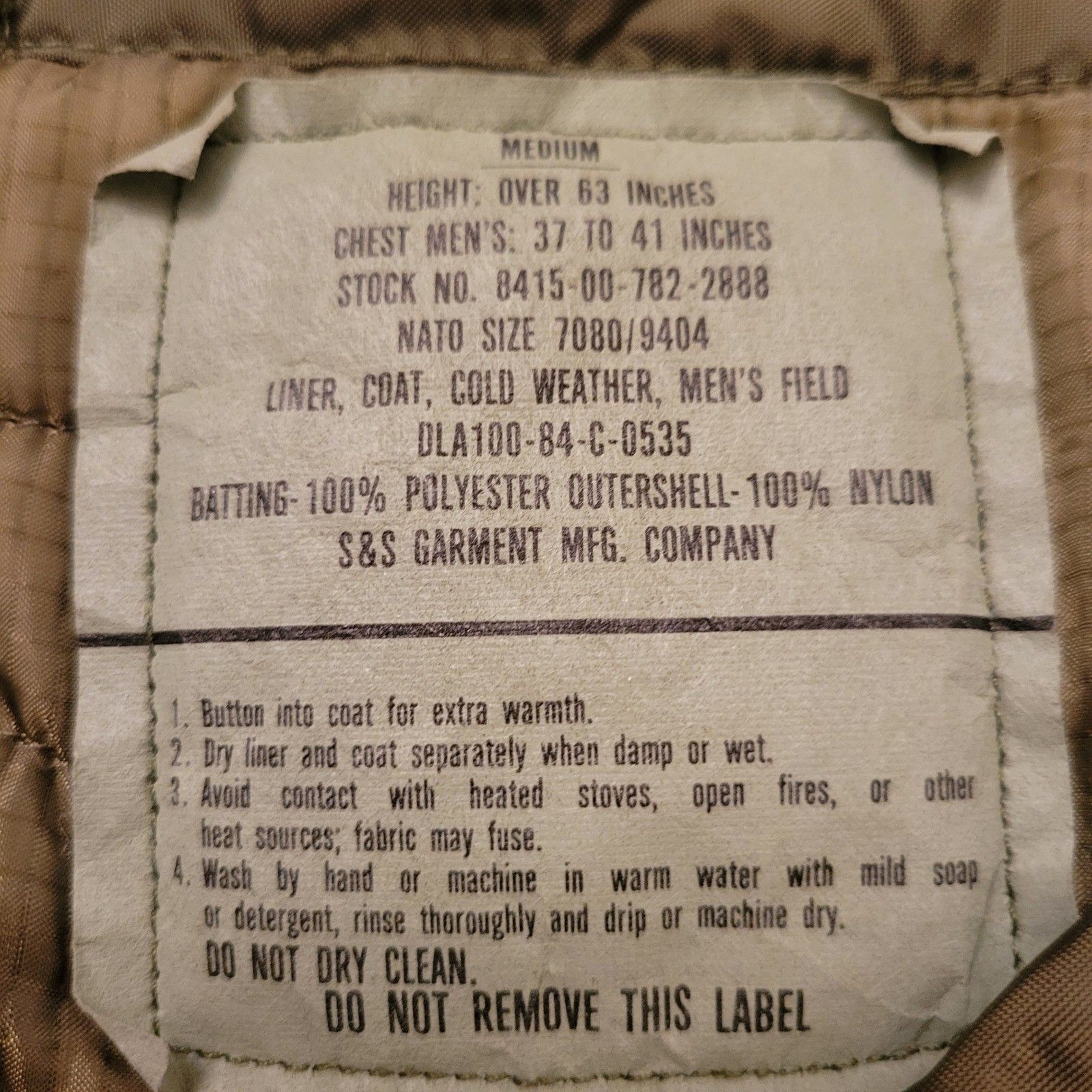 Other US Military M Cold Weather Coat Liner Field Jacket Green Size US M / EU 48-50 / 2 - 5 Thumbnail