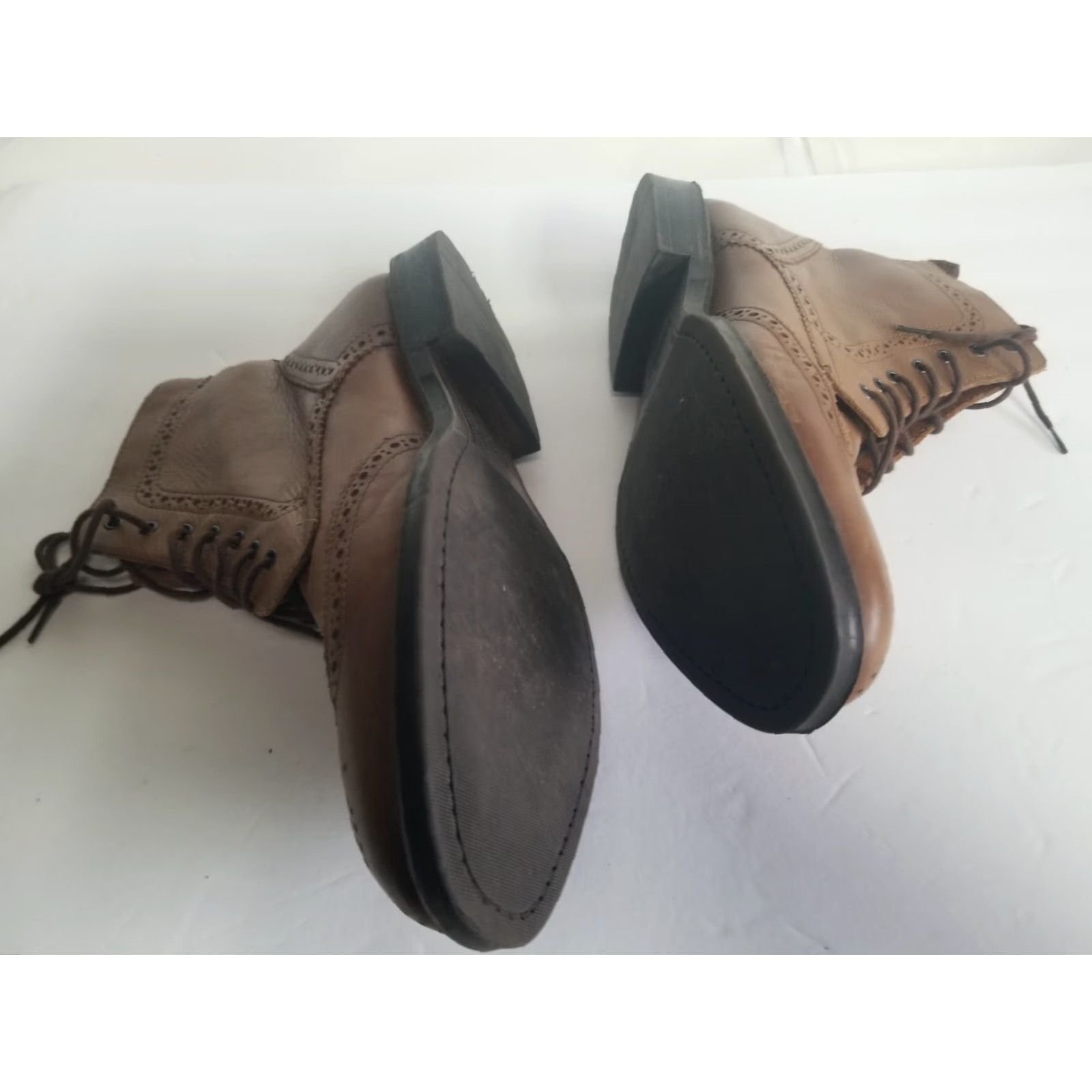 Stafford Stafford Boots Chukka Men Size 9 Brown Leather Wingtip Lace Up Ankle M Shoe Size US 9 / EU 42 - 7 Thumbnail