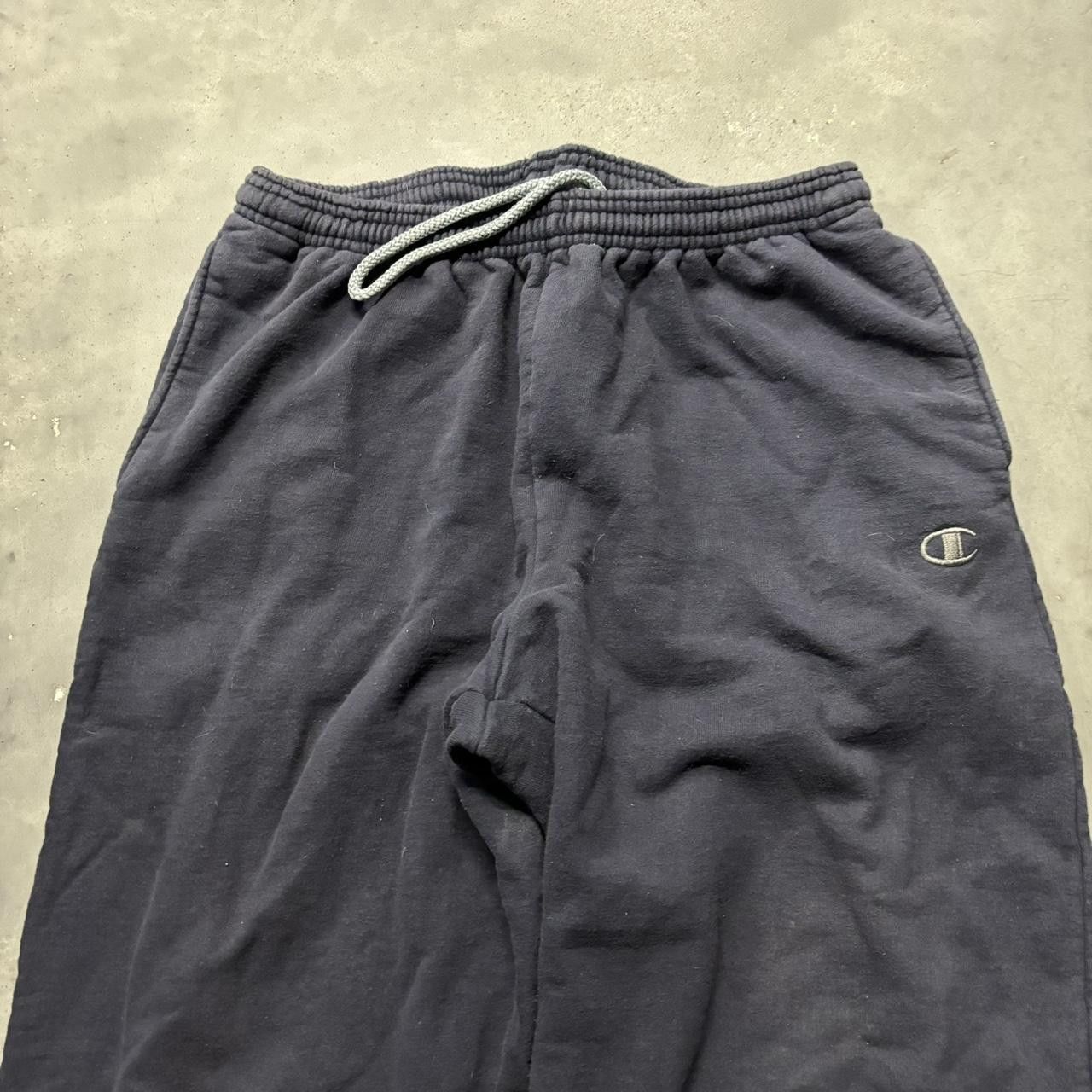 Japanese Brand × Vintage Crazy Vintage Y2K/2000s Navy Blue Skater Essential Sweatpants! Size US 32 / EU 48 - 4 Thumbnail