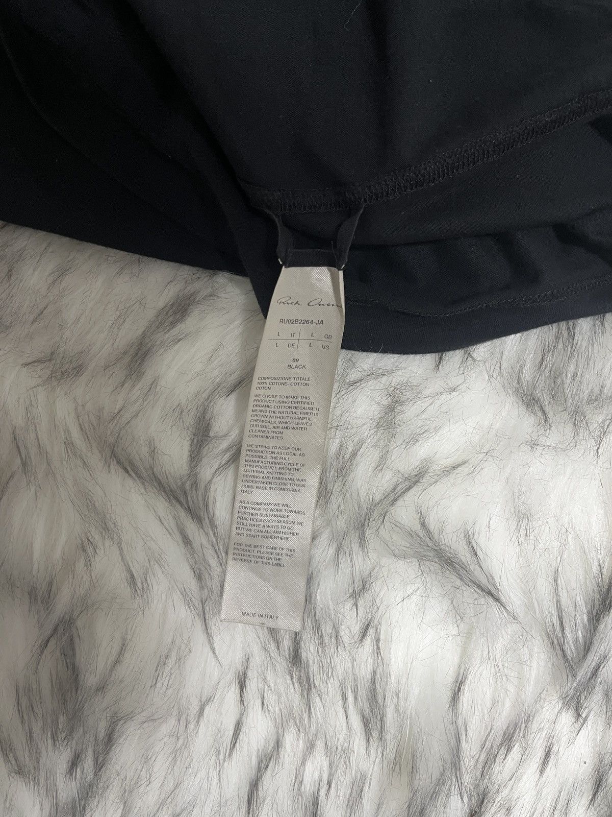Rick Owens RICK OWENS Organic cotton-jersey T-shirt Size US L / EU 52-54 / 3 - 6 Thumbnail