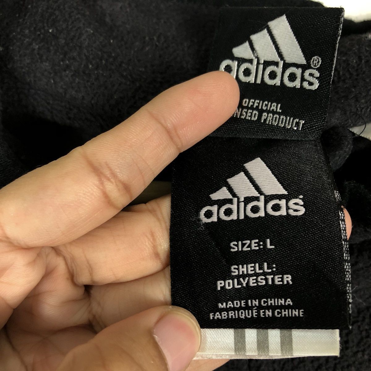 Adidas 🔥90’s Vintage Sweatshirt Long Sleeve Adidas All Black Rugby Size US L / EU 52-54 / 3 - 13 Thumbnail