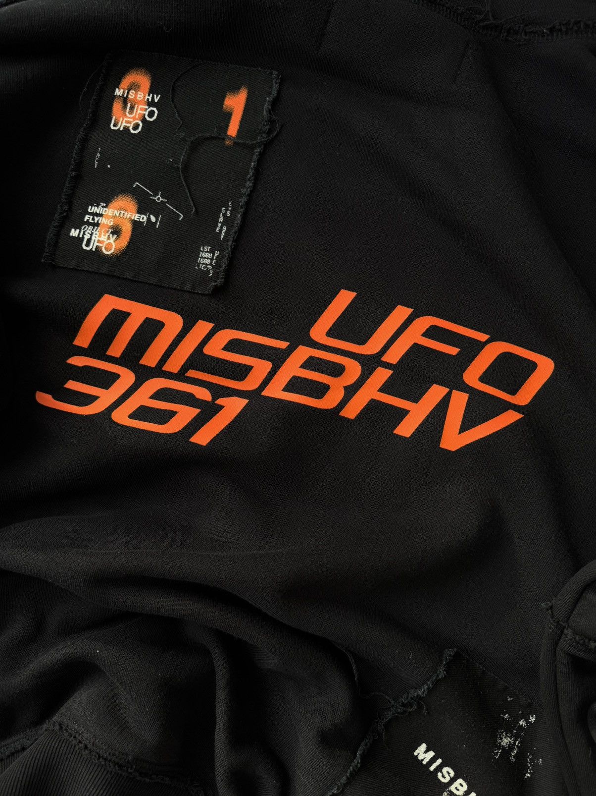 Misbhv MISBHV x UFO Print Boxy Fit Hoodie Distressed Type Hoodie Size US M / EU 48-50 / 2 - 4 Thumbnail