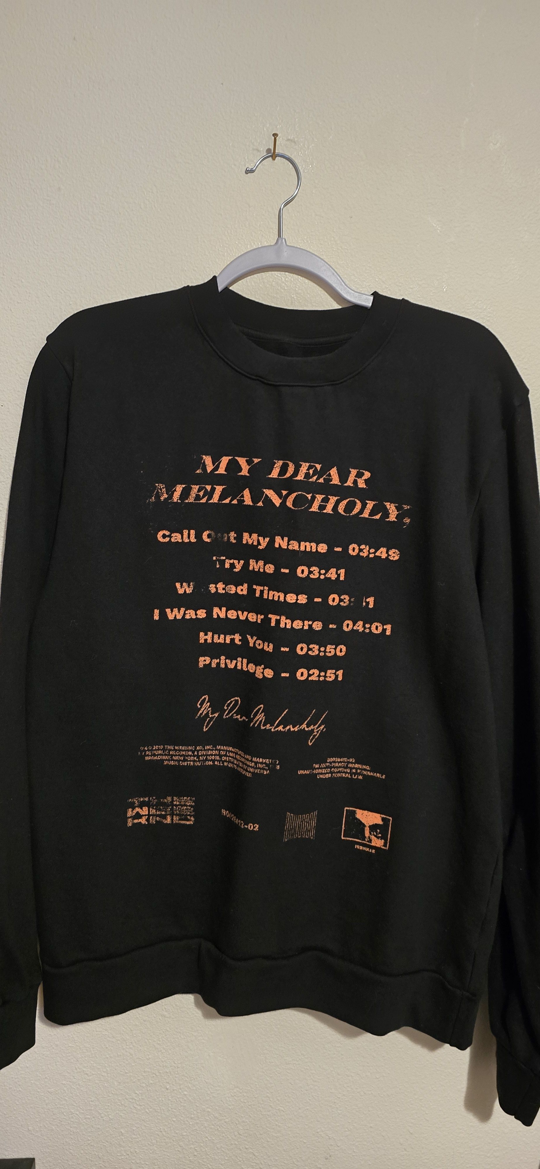 The Weeknd the weeknd my dear melancholy 5 year anniversary crewneck Size US L / EU 52-54 / 3 - 1 Thumbnail