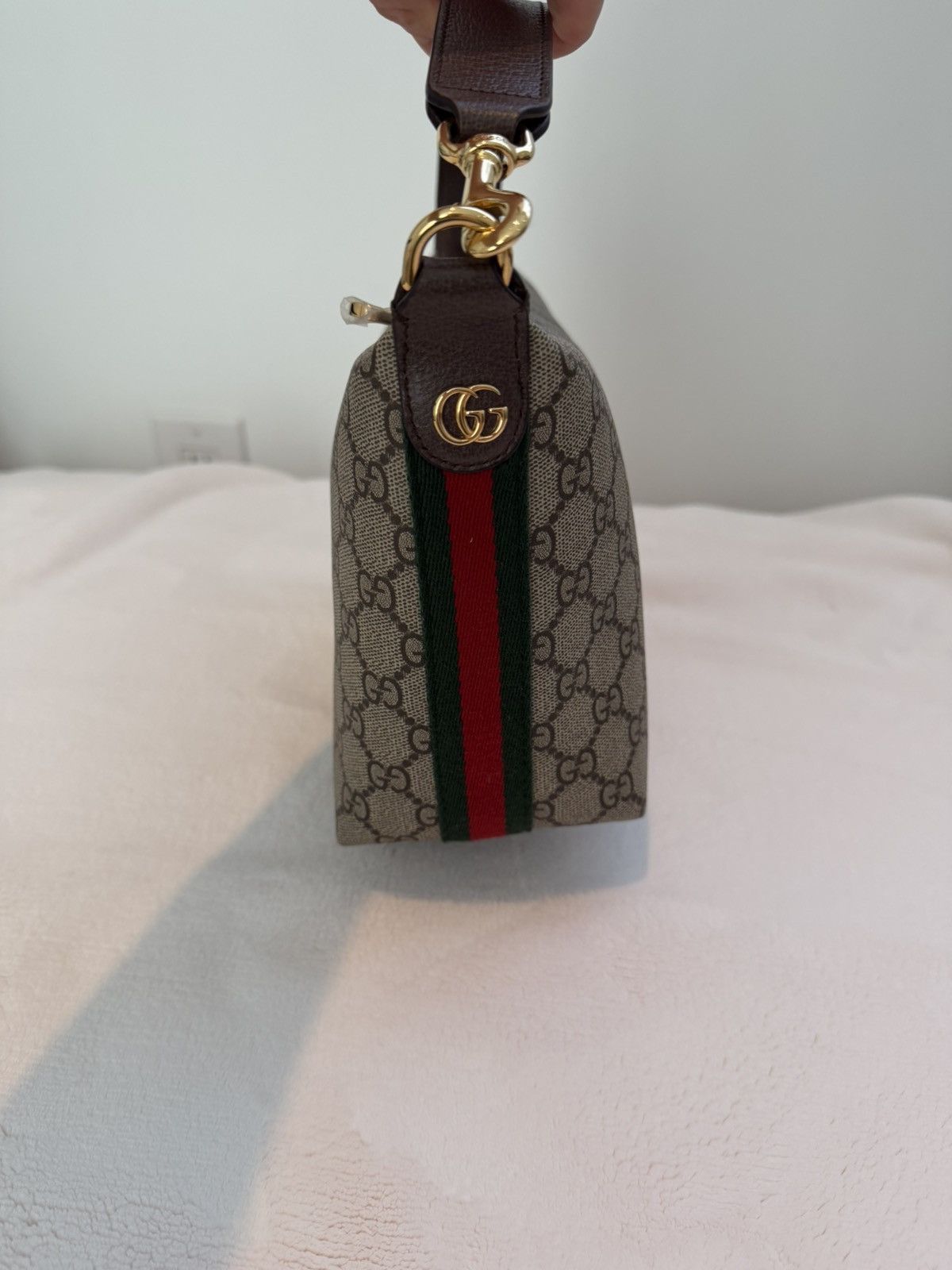 Gucci Gucci Ophidia GG Monogram Shoulder Bag Brown Leather Size ONE SIZE - 2 Thumbnail