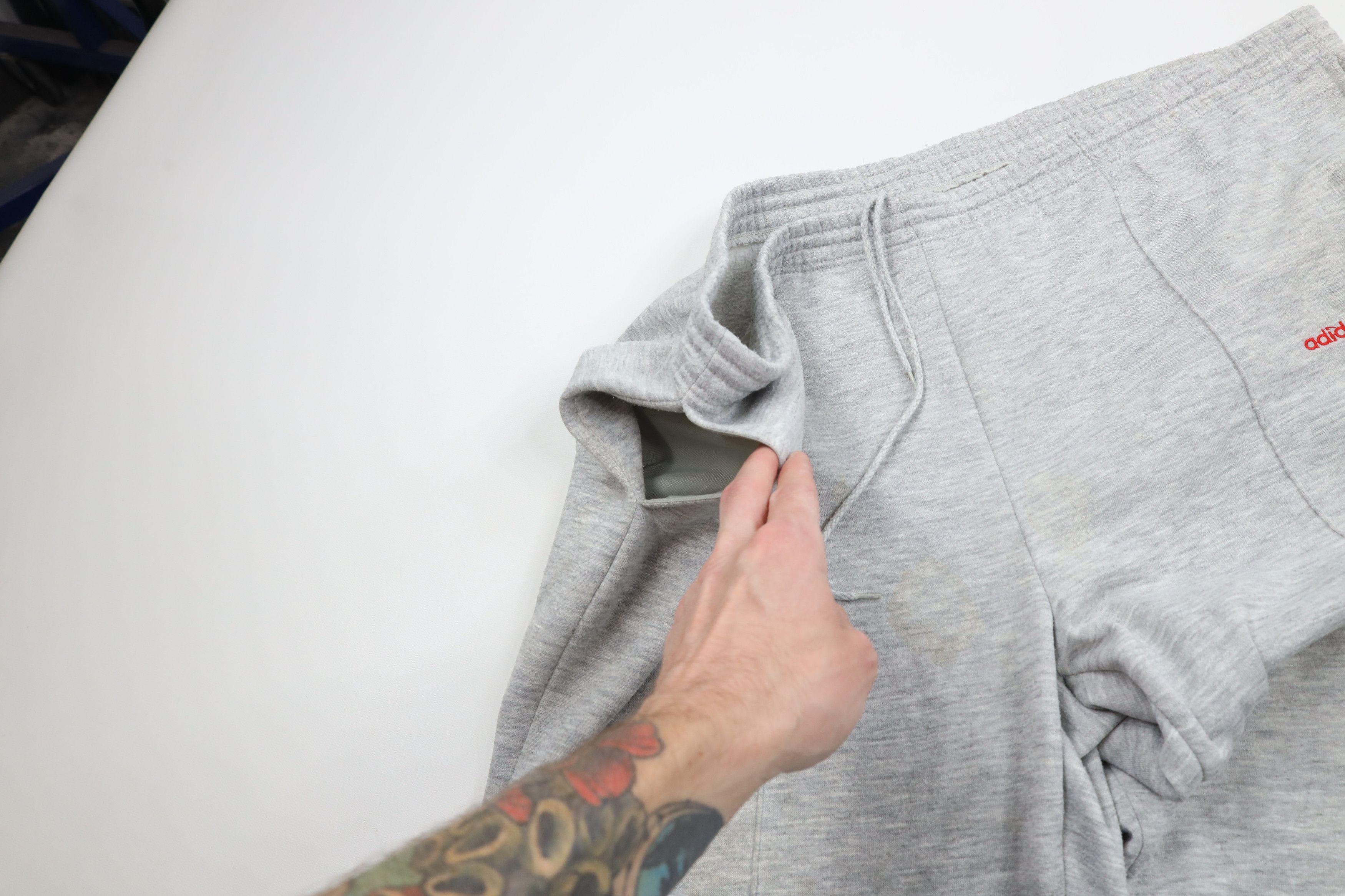 Adidas × Vintage Vintage 80s 90s Adidas Spell Out Wide Leg Sweatpants Gray Size US 40 / EU 56 - 9 Thumbnail
