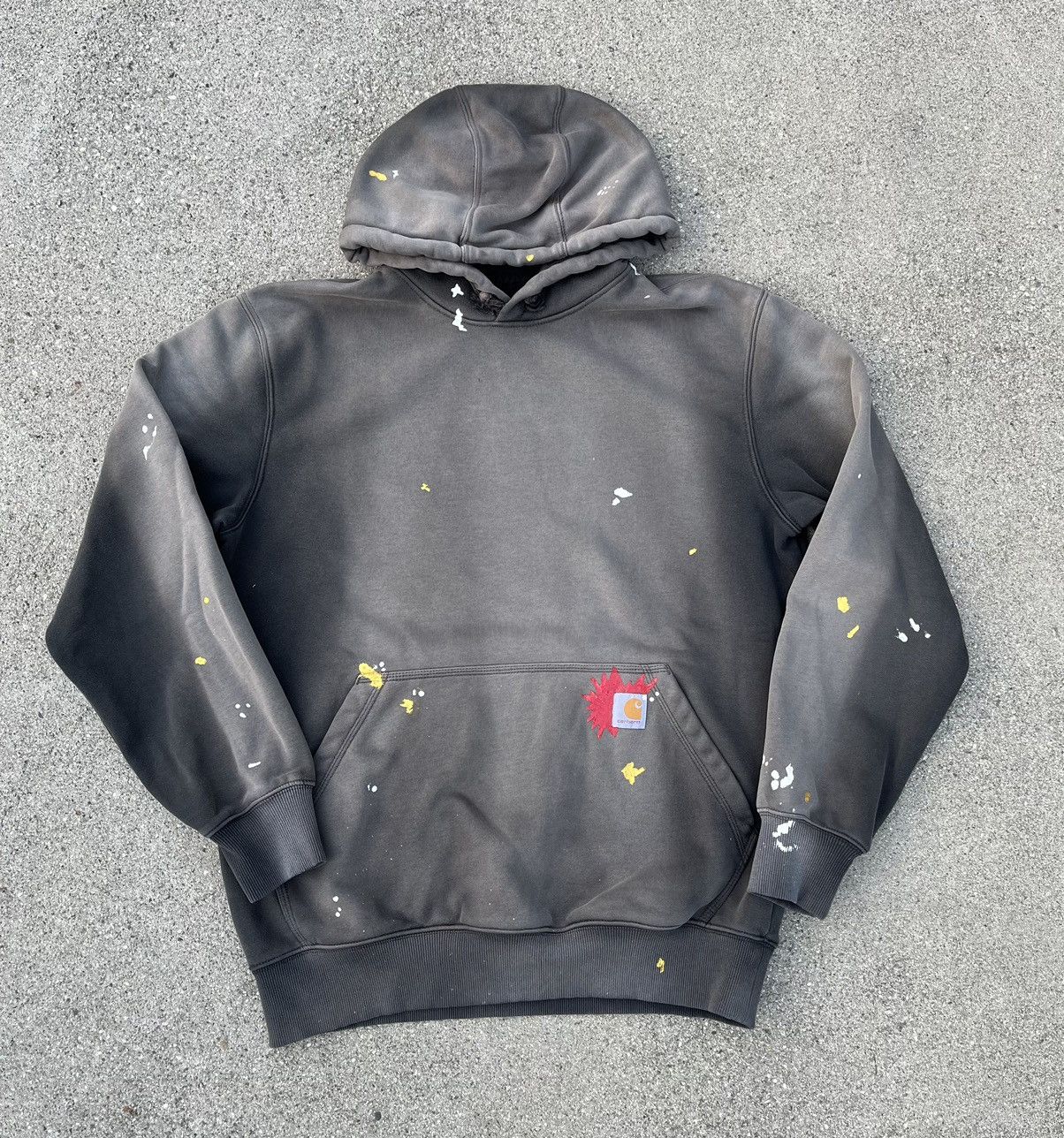 Carhartt × Carhartt Wip Custom Carhartt Hoodie Sun Fade Distressed Rain Defender Size US M / EU 48-50 / 2 - 10 Thumbnail
