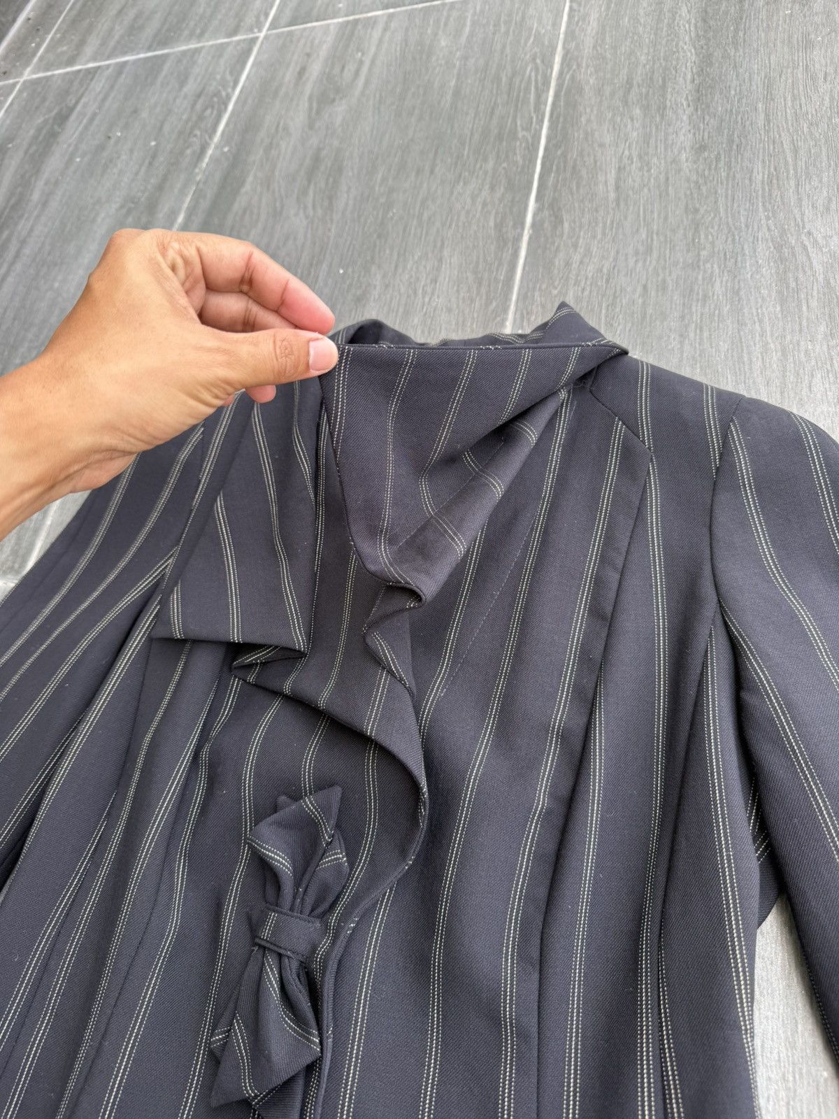 Giorgio Armani Armani Collezioni Double Collar Like Corset Blazer Size XS / US 0-2 / IT 36-38 - 7 Thumbnail