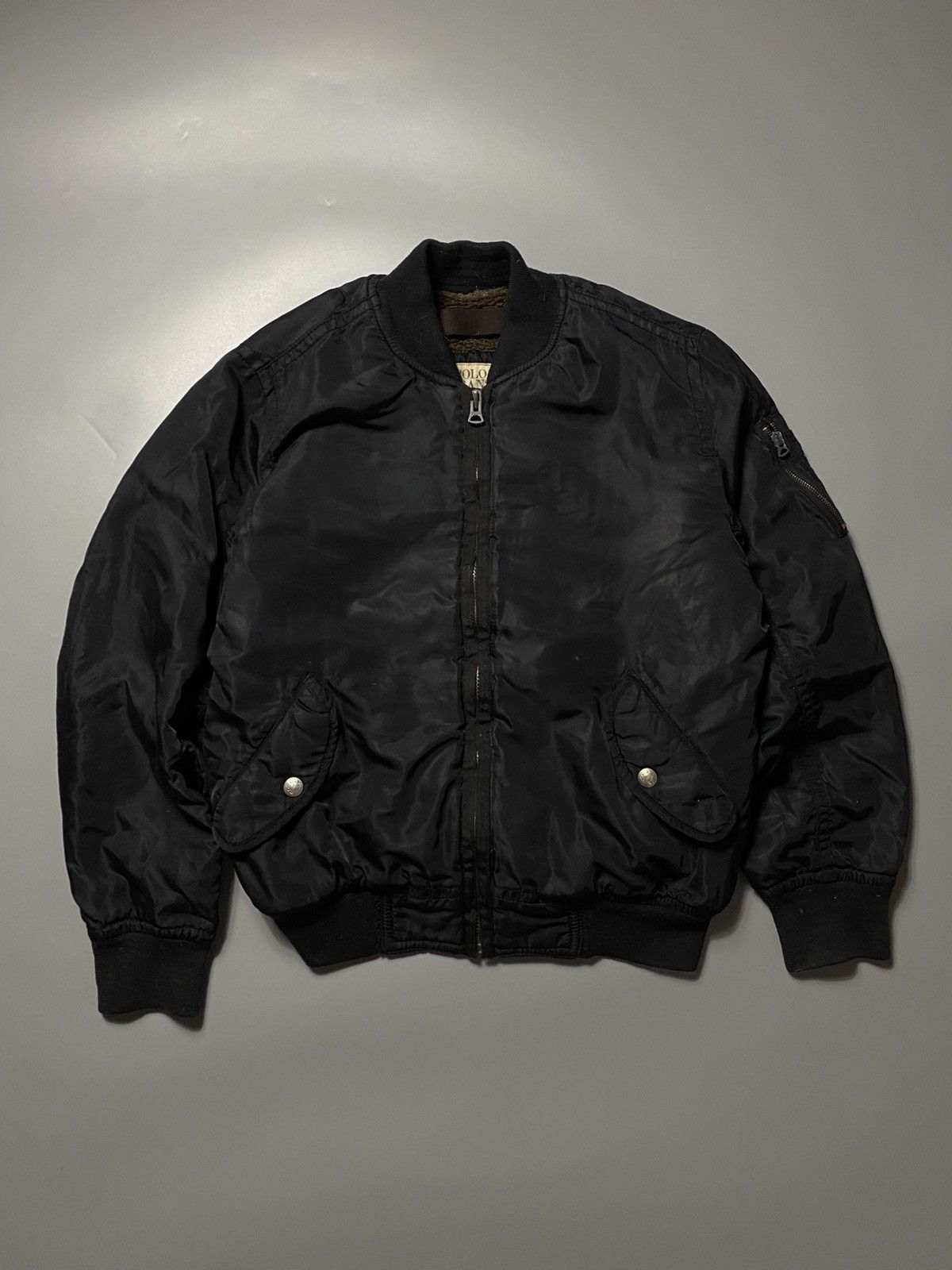 Polo Ralph Lauren Polo Jeans Company vintage MA-1 aviator bomber jacket rare Size US S / EU 44-46 / 1 - 1 Thumbnail
