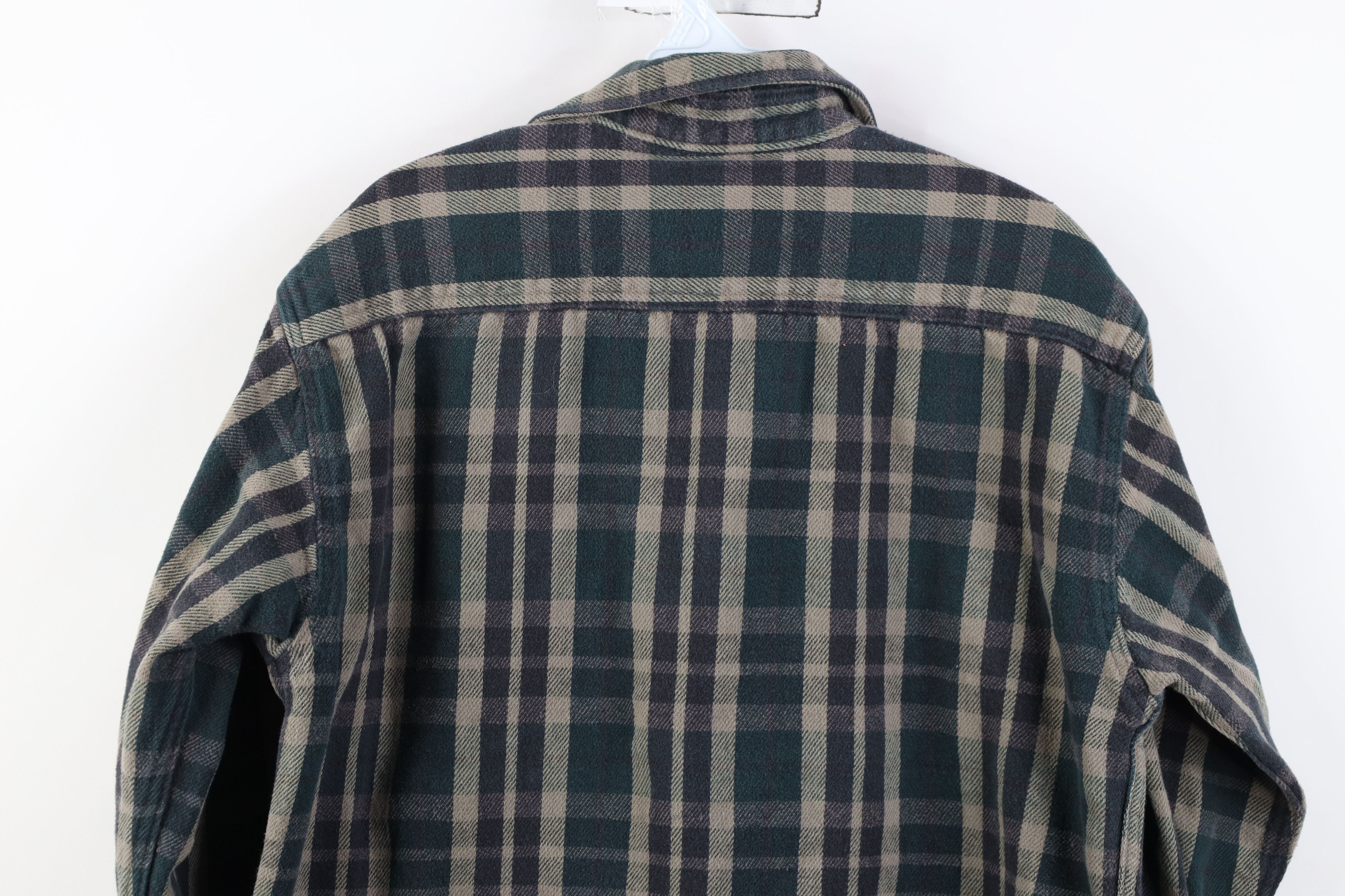 Vintage Vintage 90s Streetwear Heavyweight Button Shirt Plaid Size US M / EU 48-50 / 2 - 11 Thumbnail