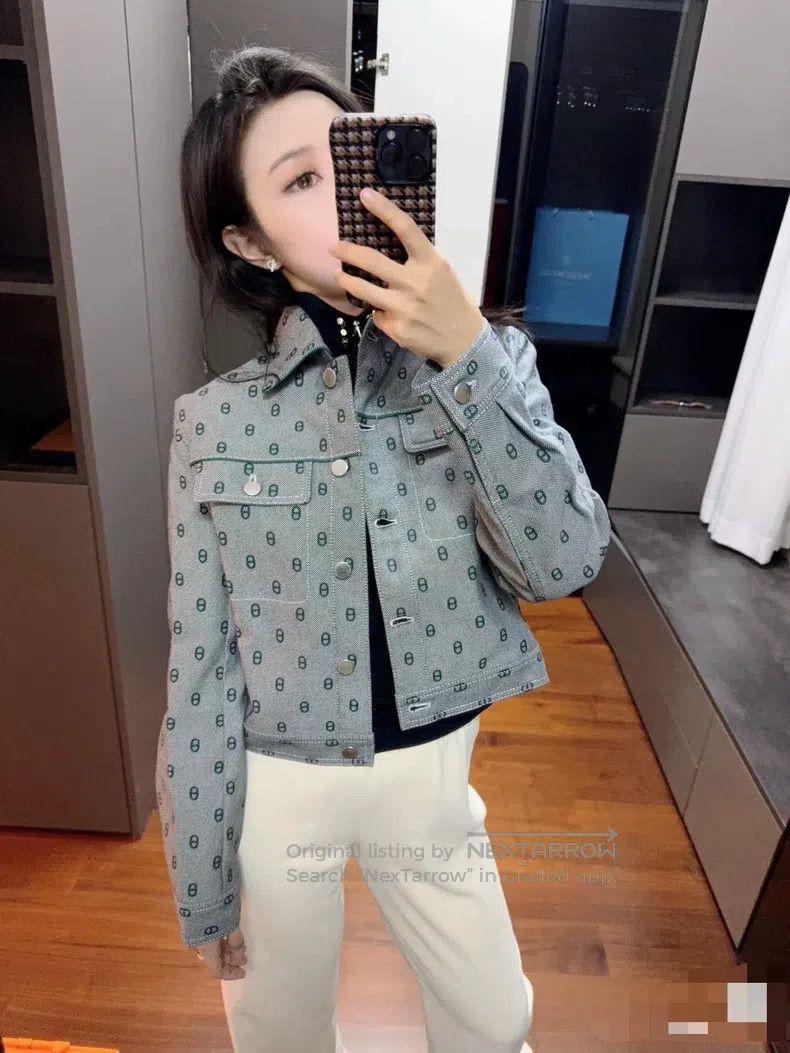 Hermes Hermes Pig Nose Printed Blue Denim Jacket Size XS / US 0-2 / IT 36-38 - 8 Thumbnail