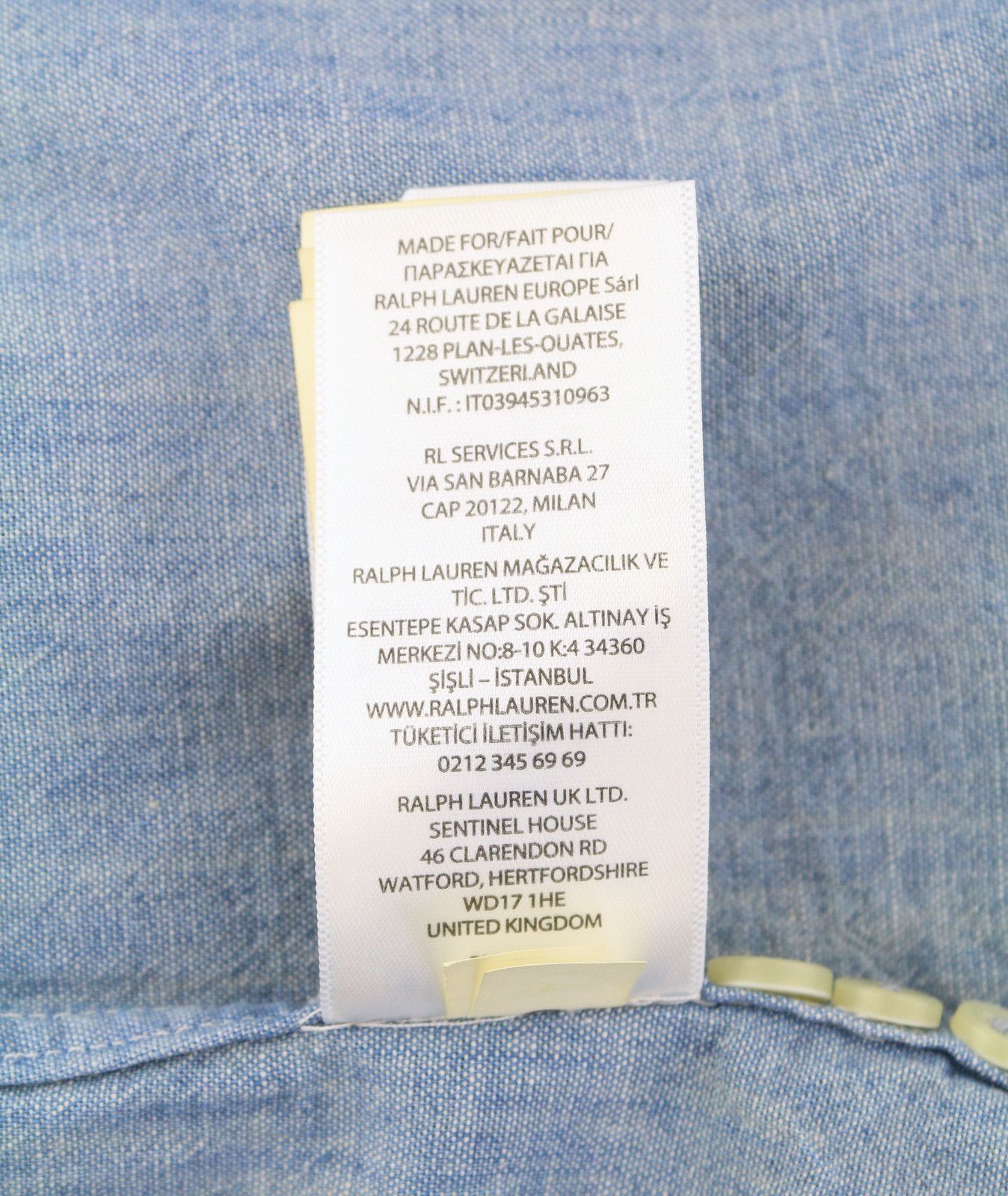 Ralph Lauren CORE REPLEN S Blue Faded Button-Down Custom Fit 86996 Size US S / EU 44-46 / 1 - 12 Thumbnail