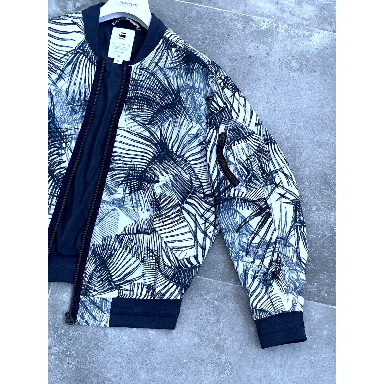G-Star Womens G-STAR Indigo Pattern Army BF Bomber Jacket SZ M US 8 Size M / US 6-8 / IT 42-44 - 10 Thumbnail