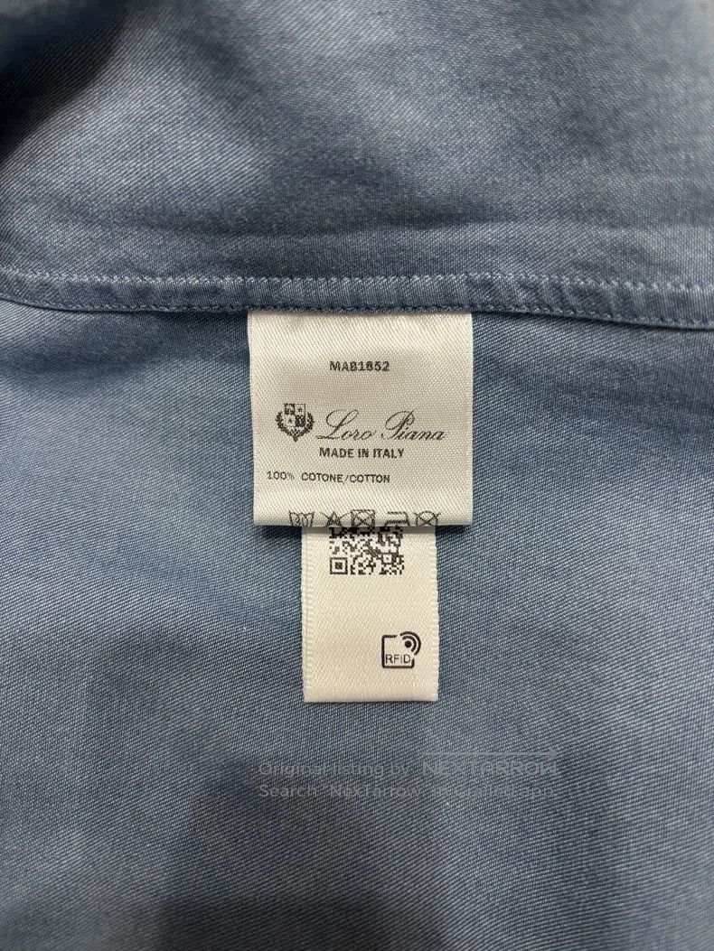 Loro Piana Loro Piana Blue Pure Cotton Shirt Size US S / EU 44-46 / 1 - 4 Thumbnail