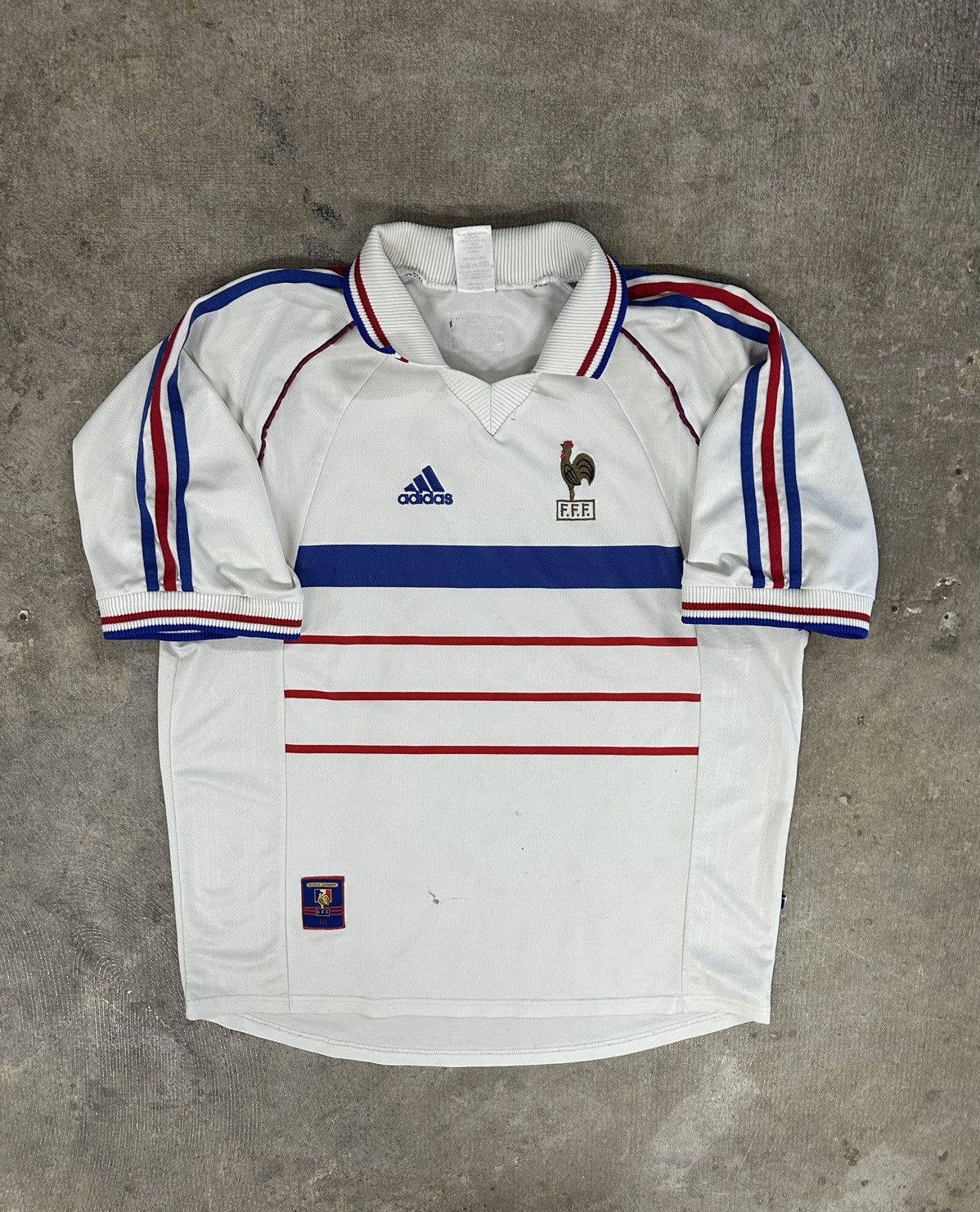 Adidas × Vintage Vintage 1998 Adidas 98-00 France World Cup Soccer Jersey Size US XL / EU 56 / 4 - 1 Thumbnail