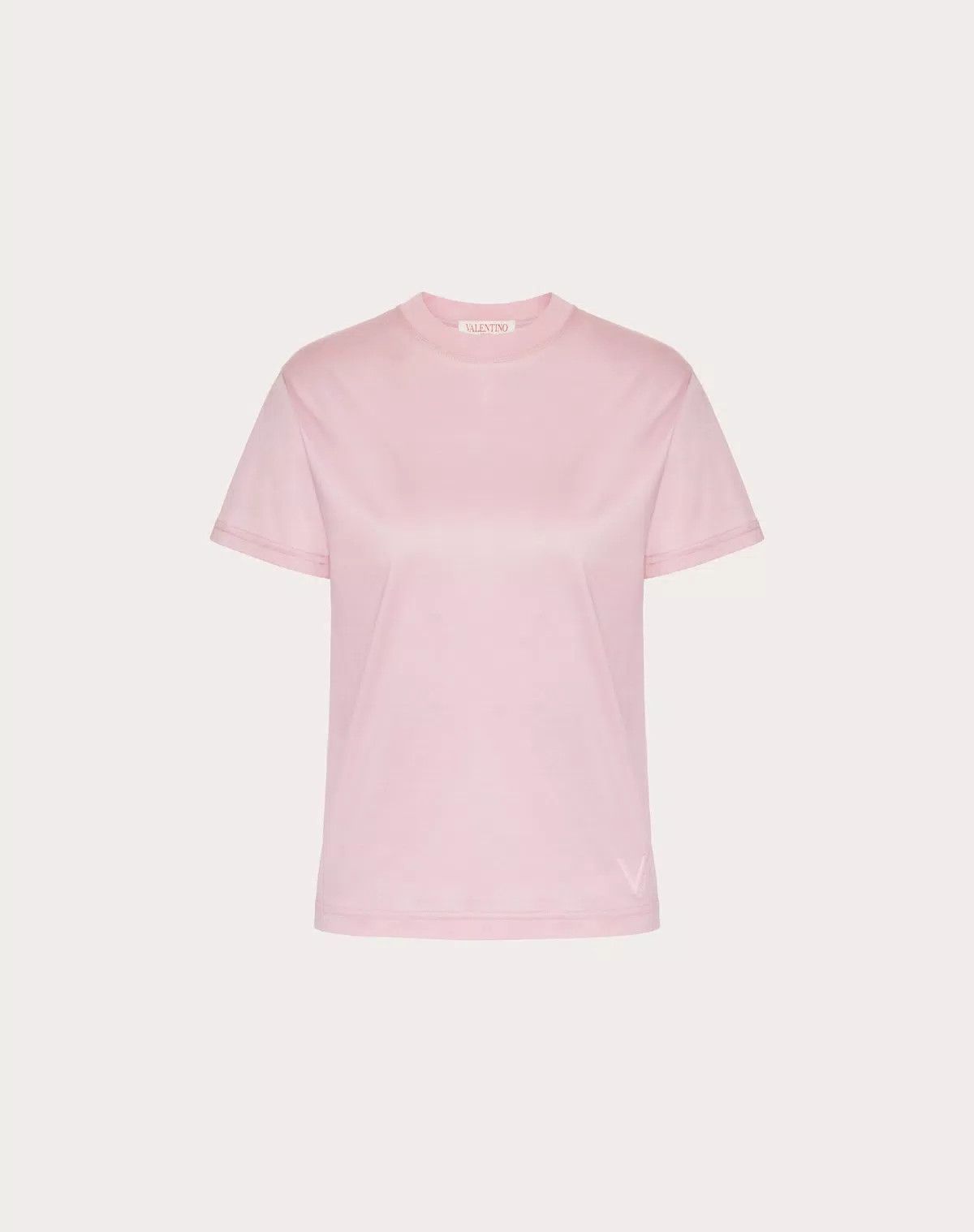 Valentino o1s1wg111125 Jersey Cotton T-Shirt in Pink Size US XXS / EU 40 - 1 Thumbnail