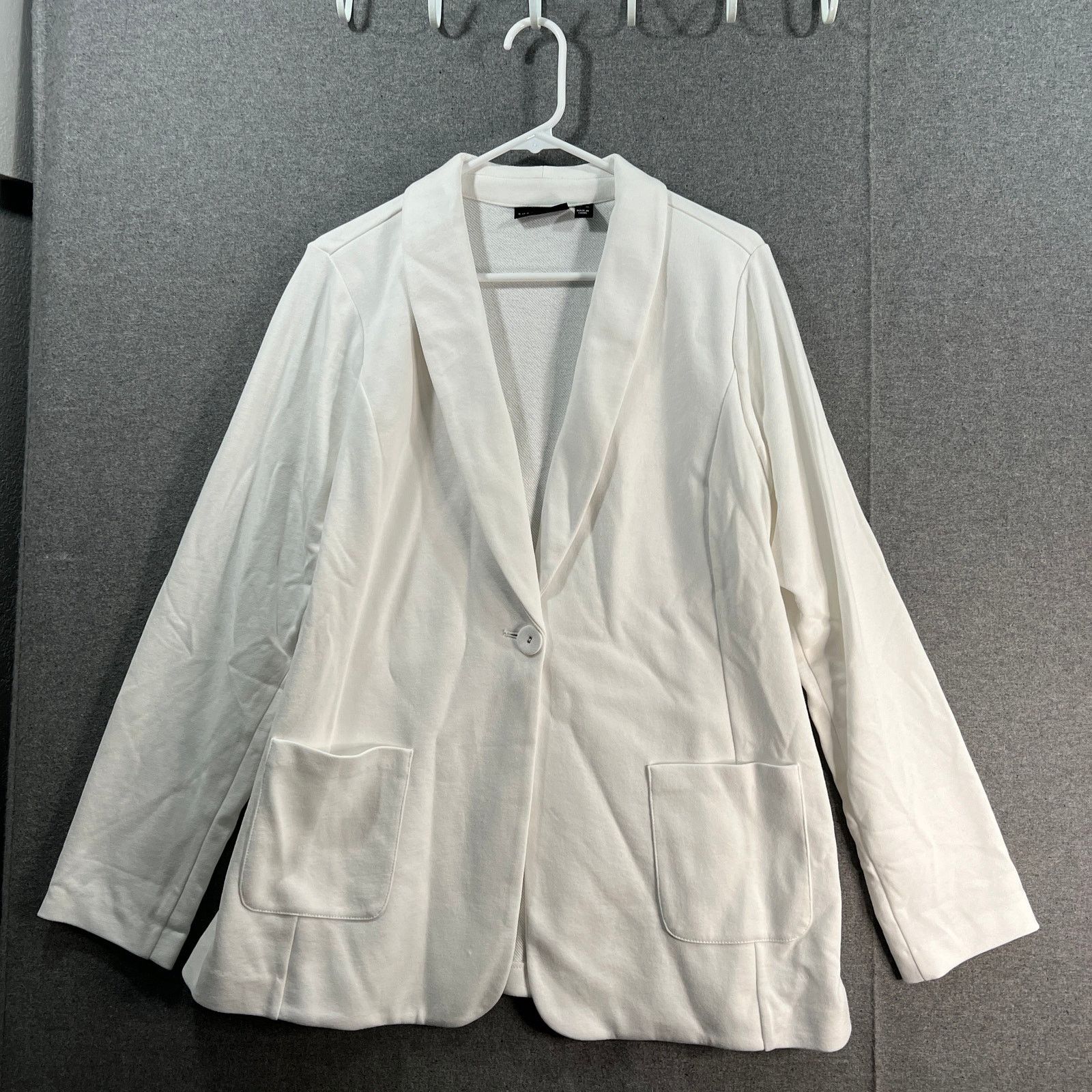 Other Susan Graver Weekend Regular Marina Knit Blazer White Size XL / US 12-14 / IT 48-50 - 1 Thumbnail
