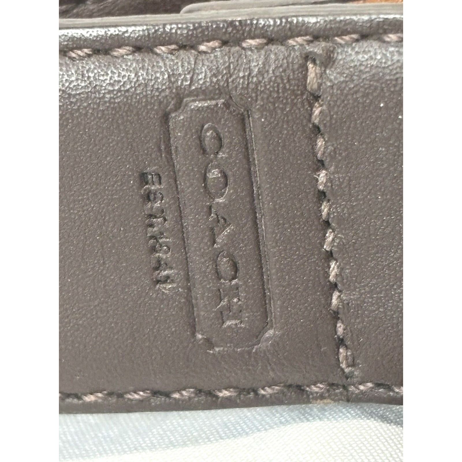 Coach Coach Dark Brown Leather Belt Men’s 42 Classic 1.25” Width Size 42 - 4 Thumbnail