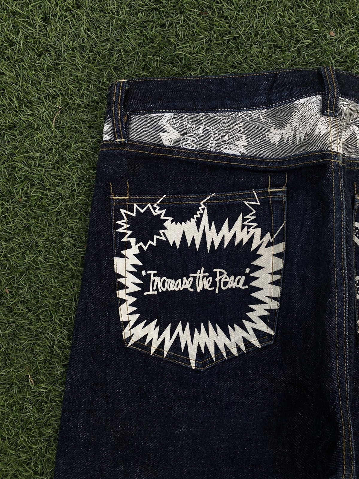 Stussy STUSSY INCREASE THE PEACE DENIM RARE 🎱 Size US 36 / EU 52 - 4 Thumbnail