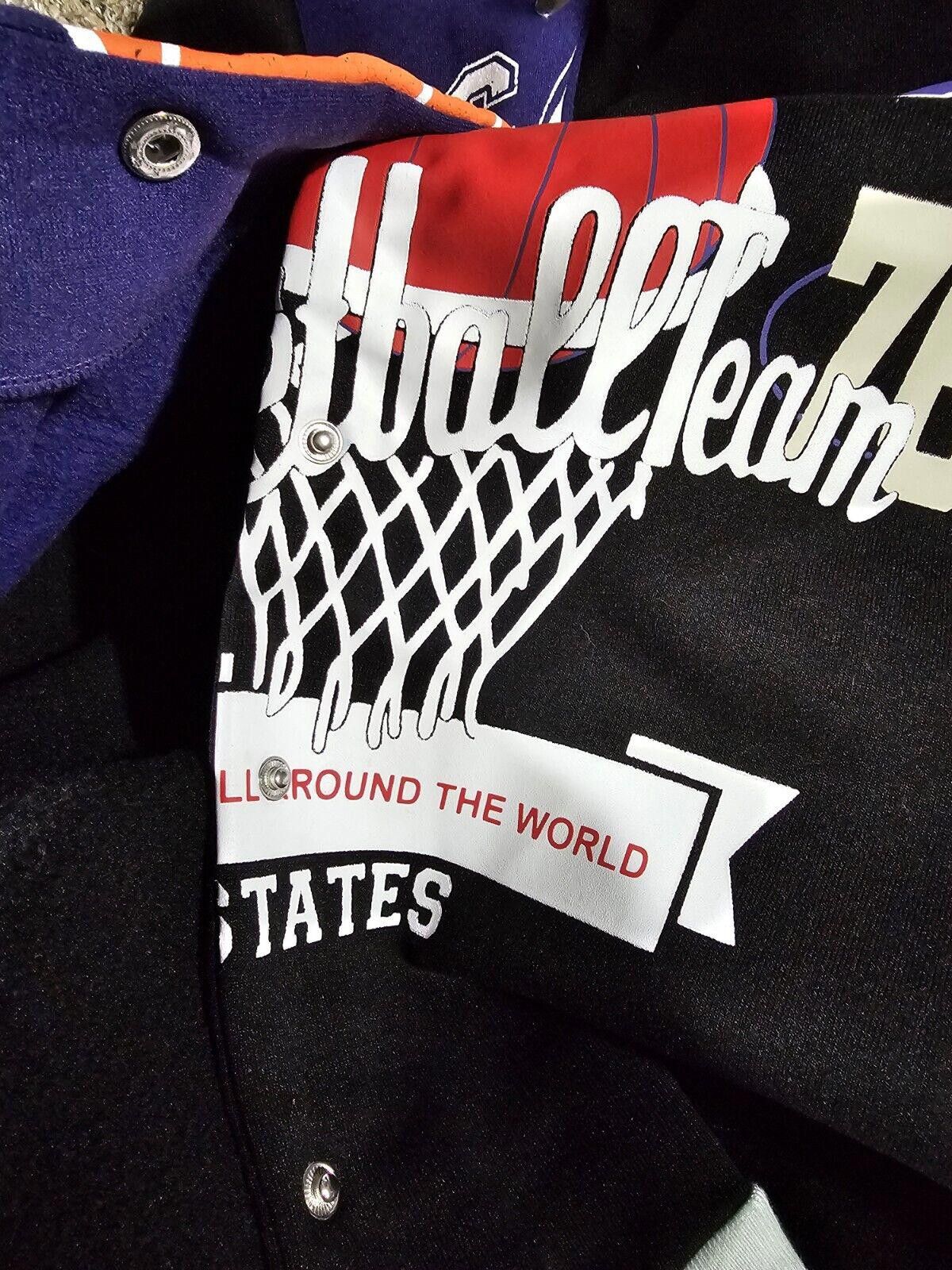 Shein Chicago Basketball Dual Sided SHEIN Retro Varsity Jacket LG Size US L / EU 52-54 / 3 - 7 Thumbnail
